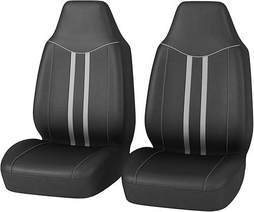 CAR-GRAND - Fundas para los dos asientos delanteros del auto, de ajuste universal, deportivas, Rainbow, con respaldo alto, compatibles con bolsa de