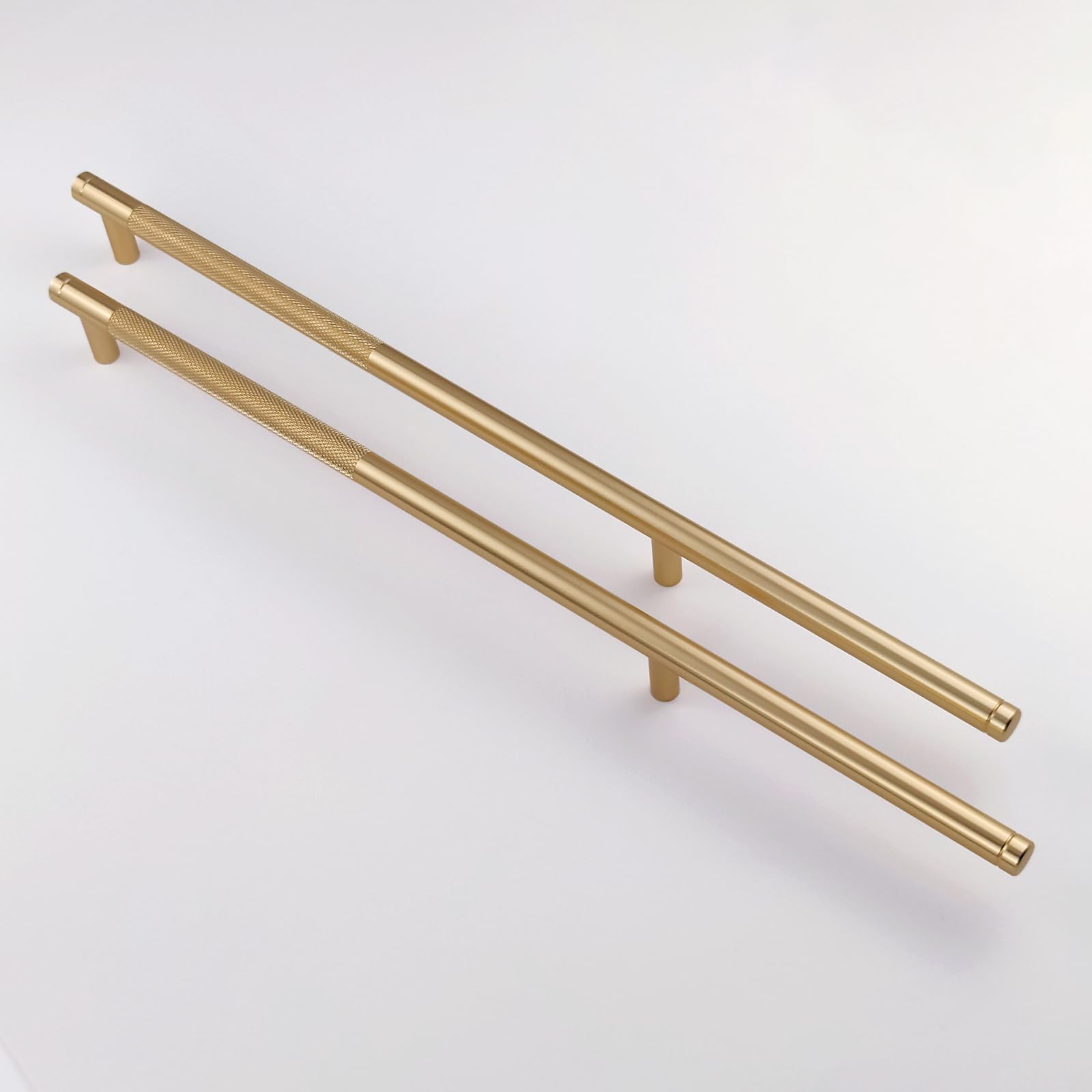 6 Pezzi Maniglie Dorate Lunghe per Armadio Camera da Letto 256mm | Maniglia Moderna per Mobili Armadi Cassetti e Credenza (Cucina Studio e Ripostiglio), Non Lascia Impronte, Viti Incluse