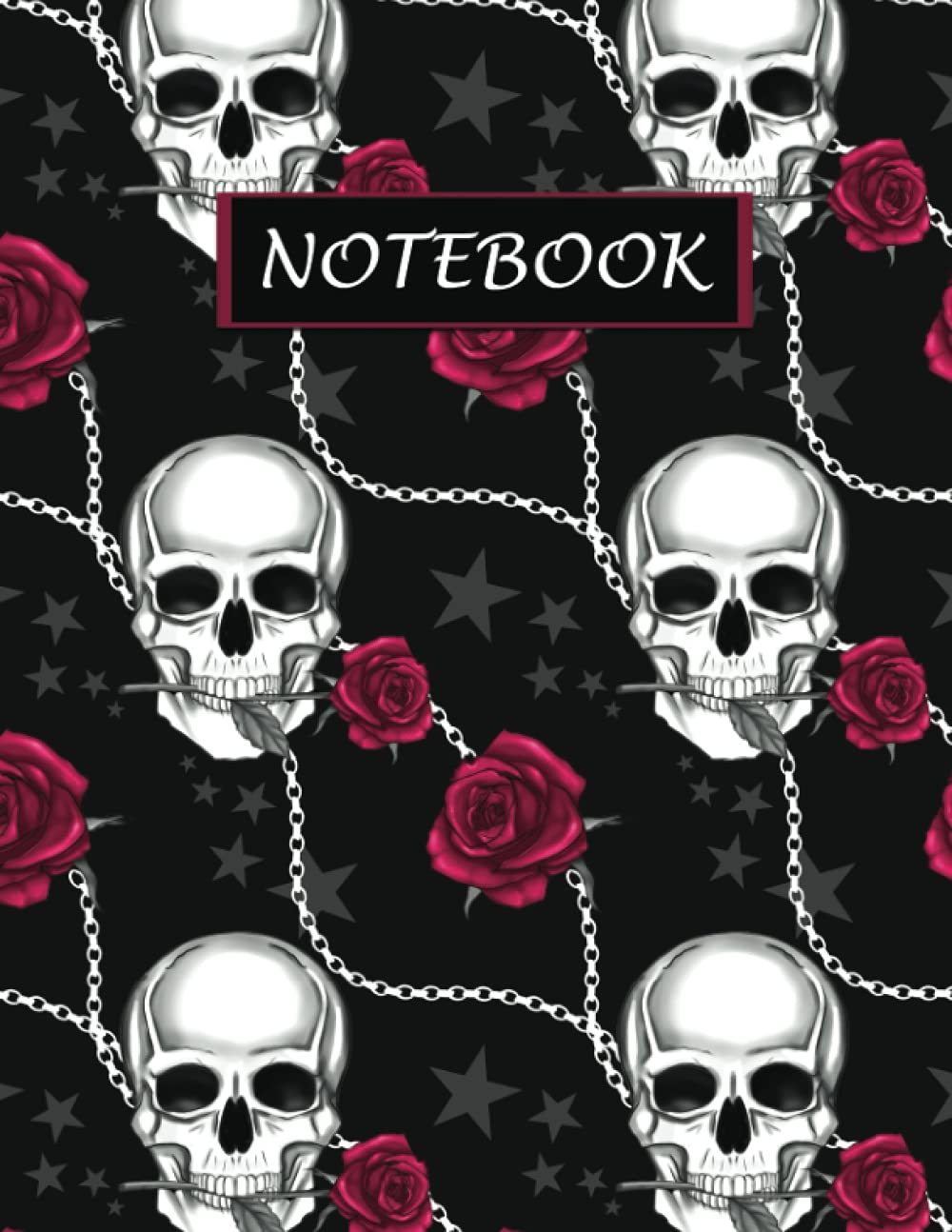 Notebook: Halloween Notebook, Skull Journal, Halloween Gifts, 8.5"x11" A4 120 Pages