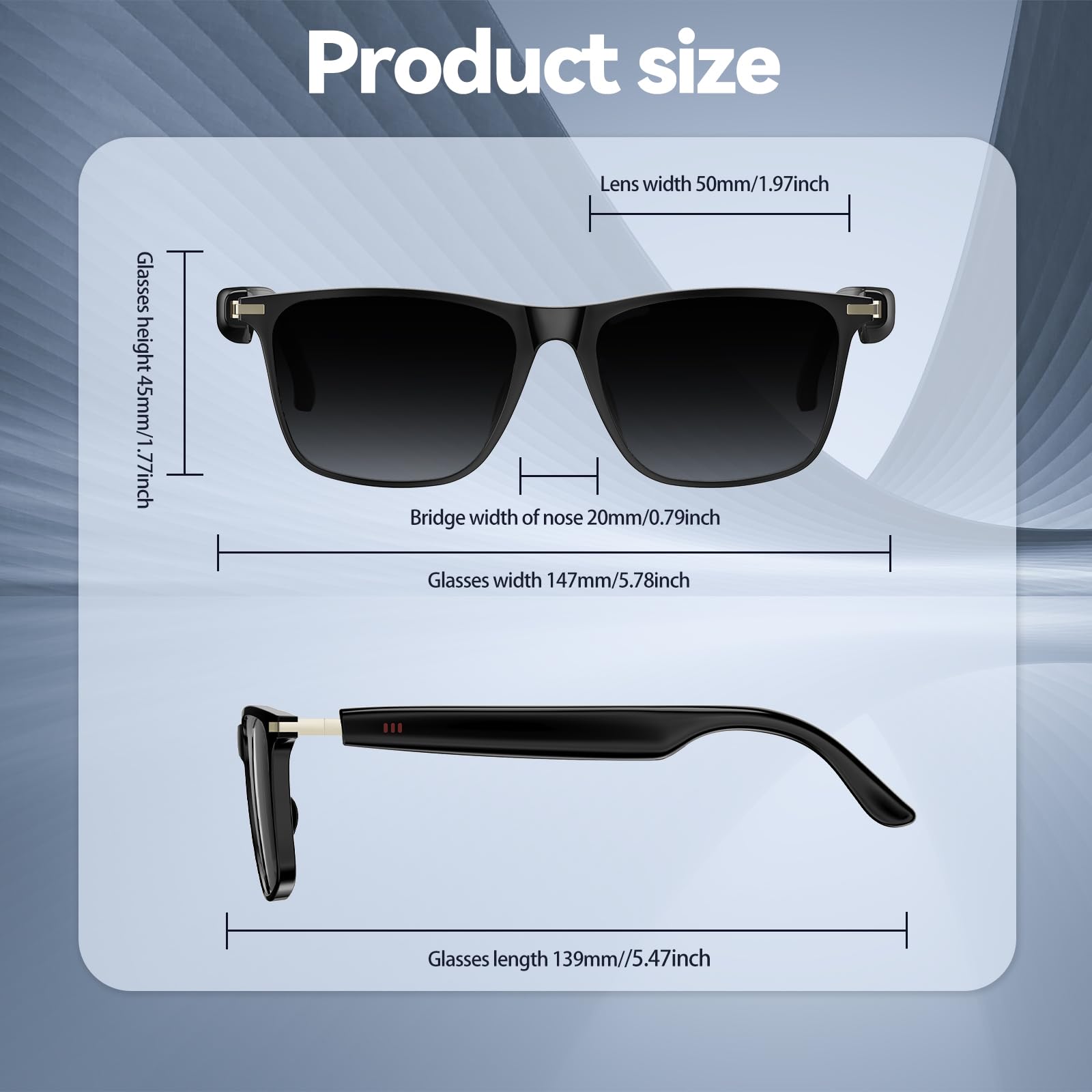 PEJE AI Smart Glasses with ChatGPT, Bluetooth GlassesTranslation