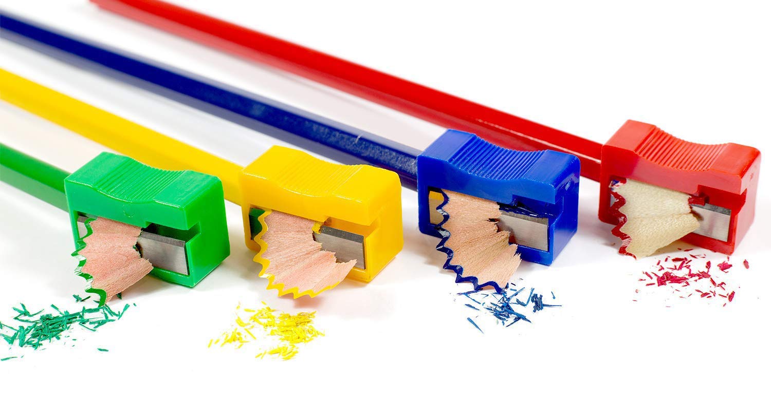 48 pezzi Temperamatite, Temperamatite palmare in plastica con foro singolo per uso ufficio scolastico, 4 colori
