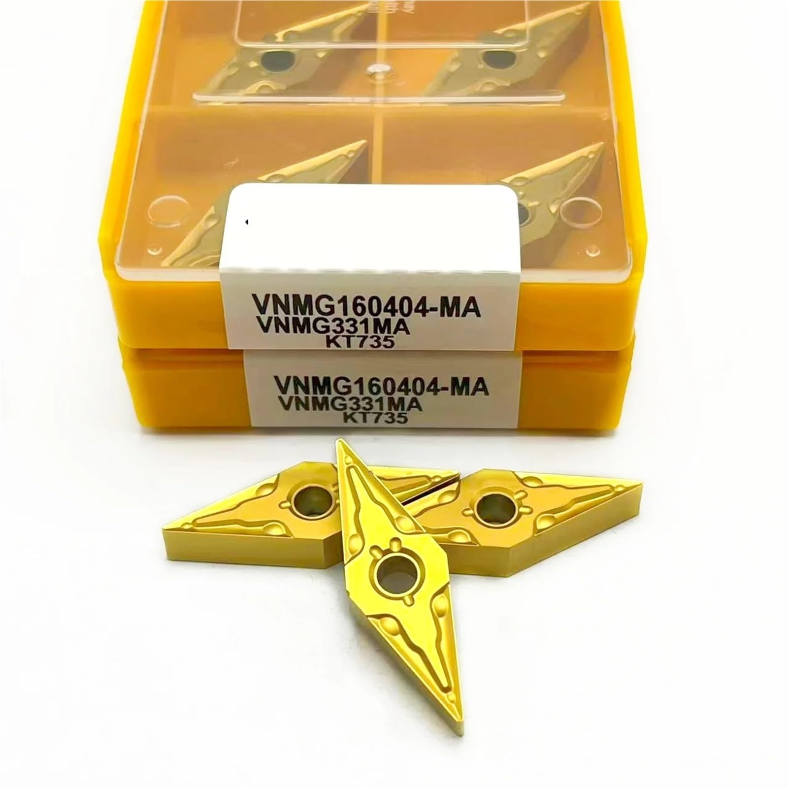 10 PZ Inserti In Metallo Duro Per Utensili Di Tornitura Esterni Macchine CNC Tornio Strumenti Parti Utensili Per Tornio(VNMG160404 MA KT735)