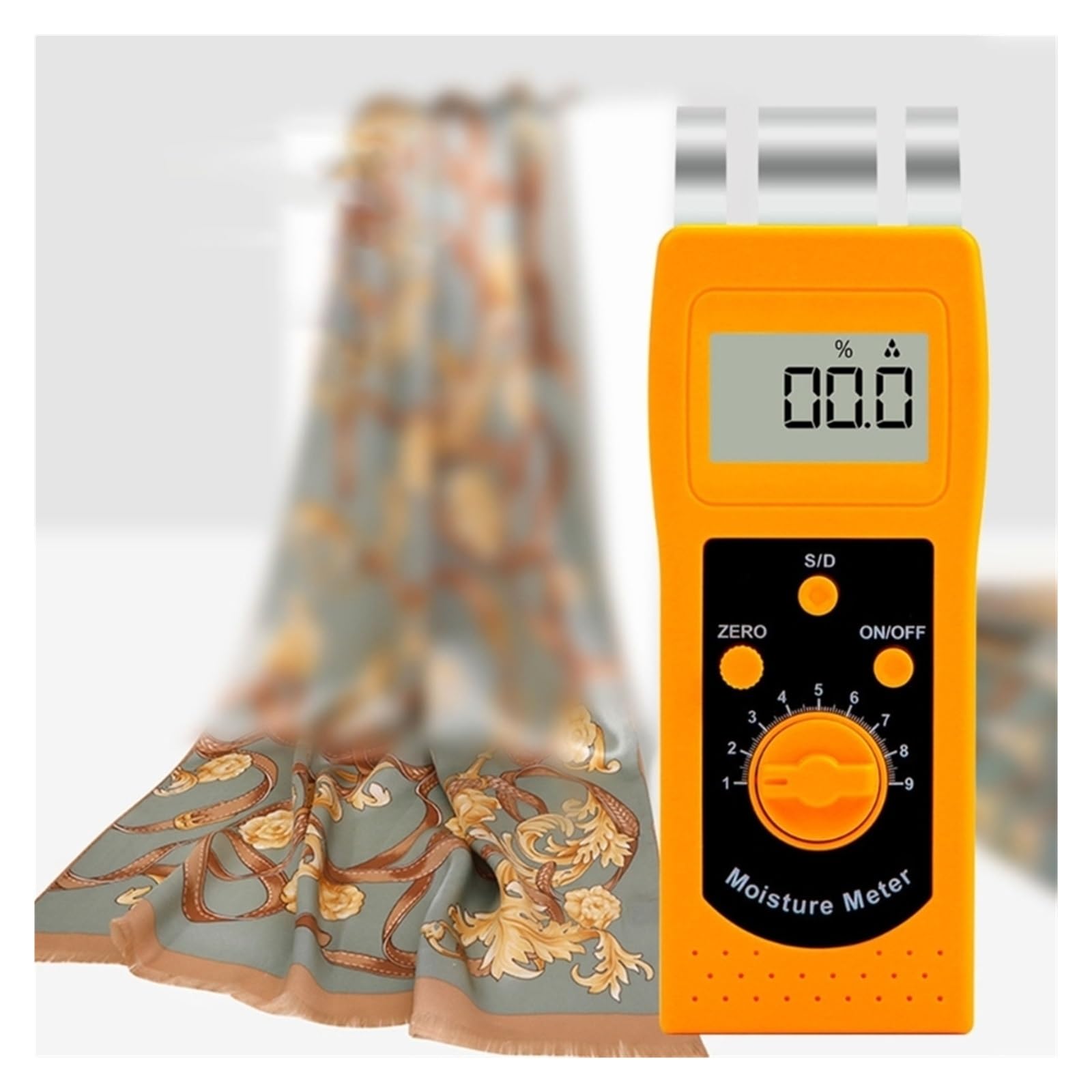 Humidimètre numérique Analyseur numérique de compteur d'appareil de contrôle d'humidité d'affichage à cristaux liquides for la laine de fil de vêtements de coton de Textile