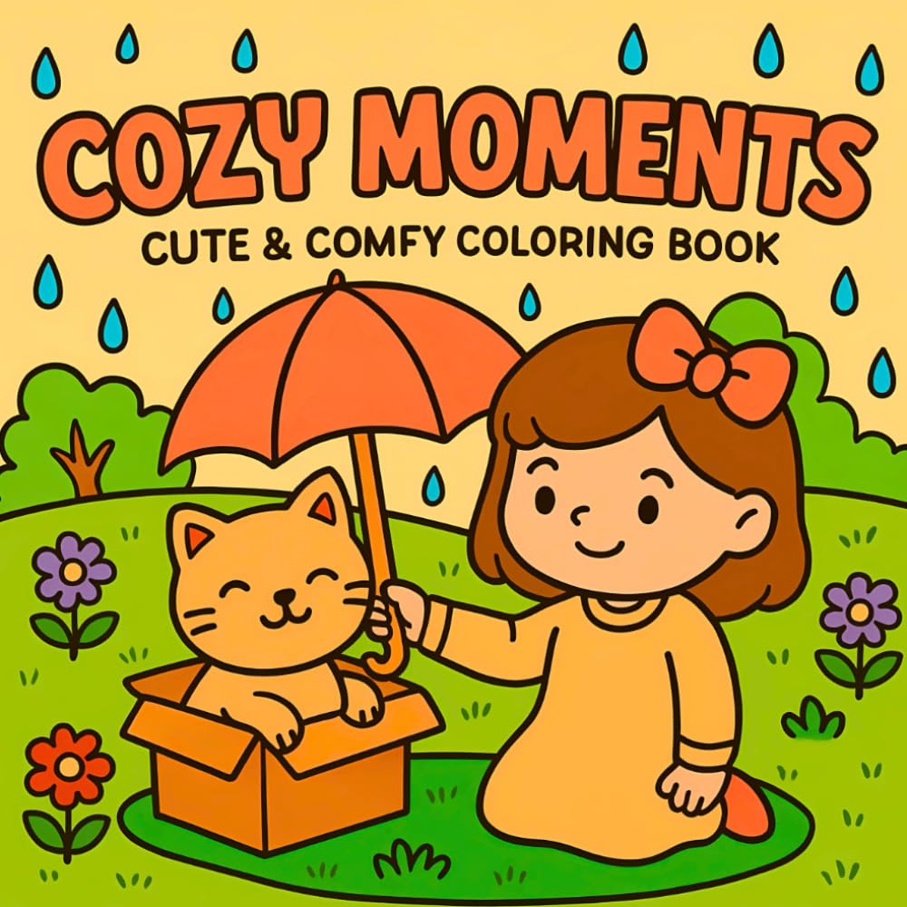 Cozy Moments Cute & Comfy Coloring Book: 50 Adorable Designs Featuring Little Friends (Cozy Moments Coloring Collection – Fun & Creativity for the Whole Family)