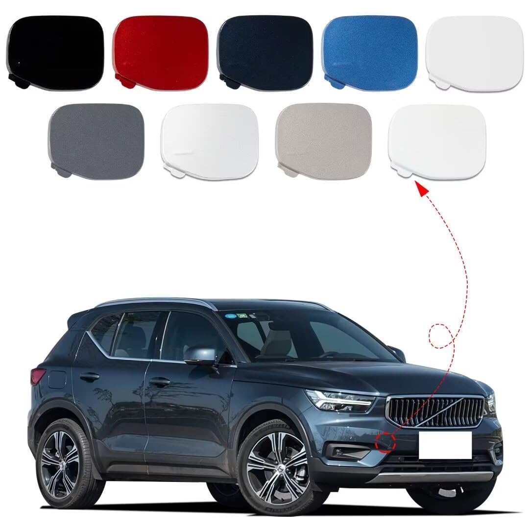 CZShiYue Front Bumper Tow Hook Cover Cap Towing Eye for Volvo XC40 2018 2019 2020 2021 2022 Trailer Cover Cap 39847993 Trailer lid (Crystal White)