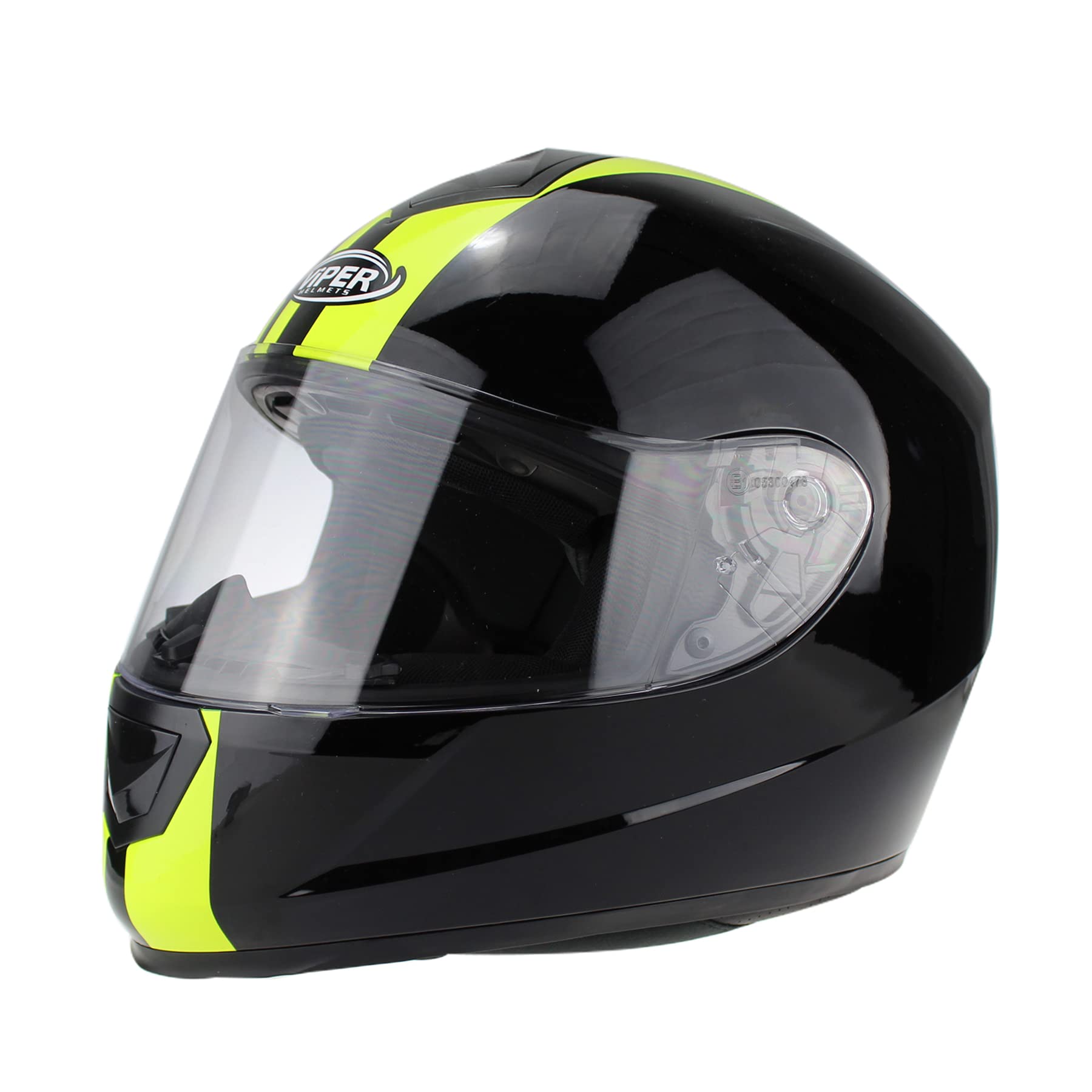 RS250 Full Face Motorcycle Helmet ECE22.05 & ACU Gold Approved Bike Touring Urban Wear Helmet BLACK FLUO-XL