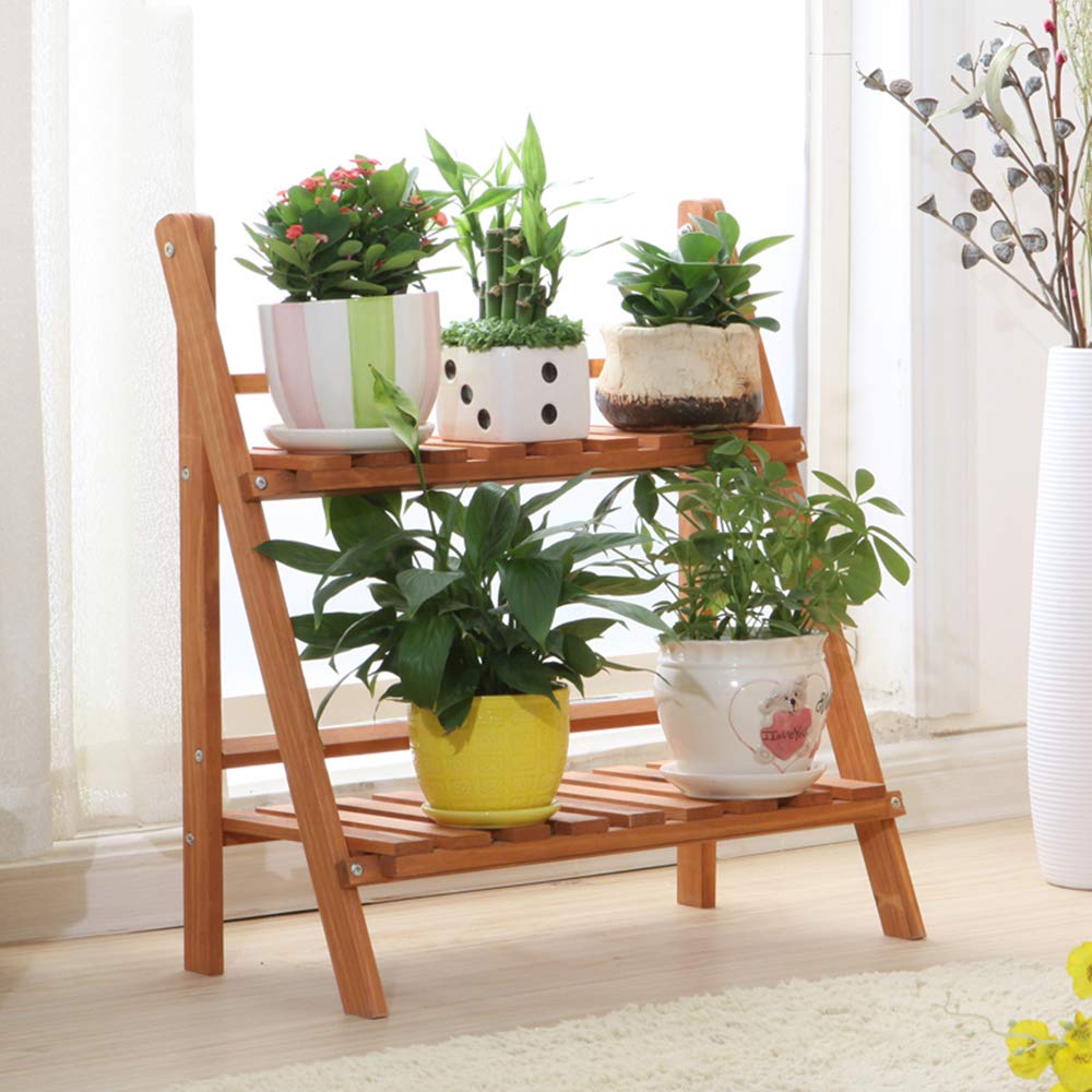 Amazon｜オープンラック 2段 折りたたみラック ウッド シェルフ 竹材