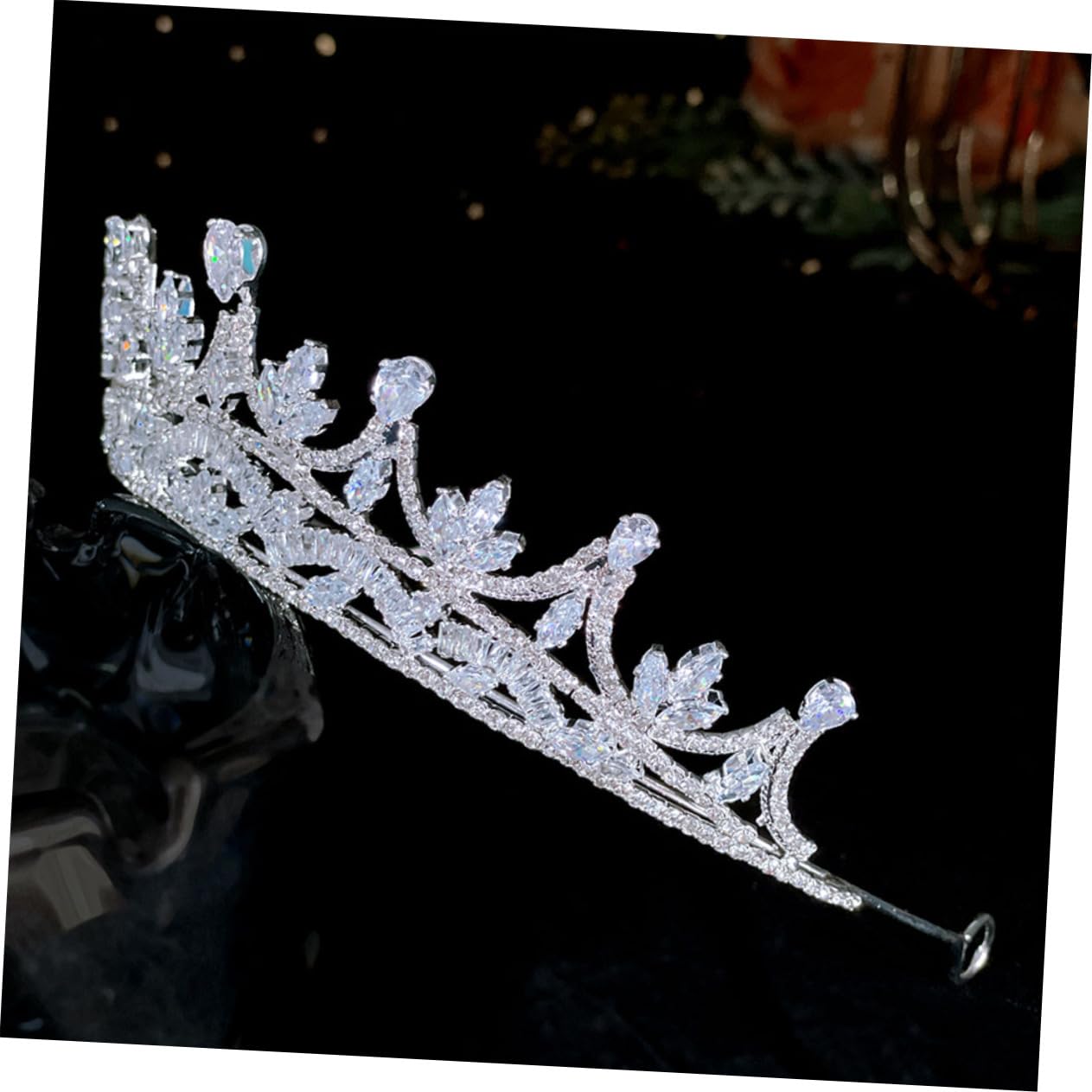Diadema de Zirconia Plata para Novia, Boda y Días Obsequios