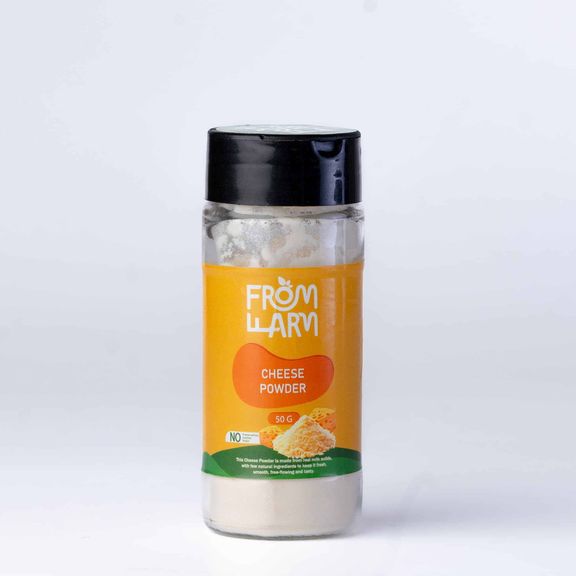 FROM FARM Cheese Powder with Milk Solids for Savoury Flavouring, Suitable for Garnishing, Snacks and Sauces, Smooth Free-Flowing Powder, 50 g Pouch-image-27