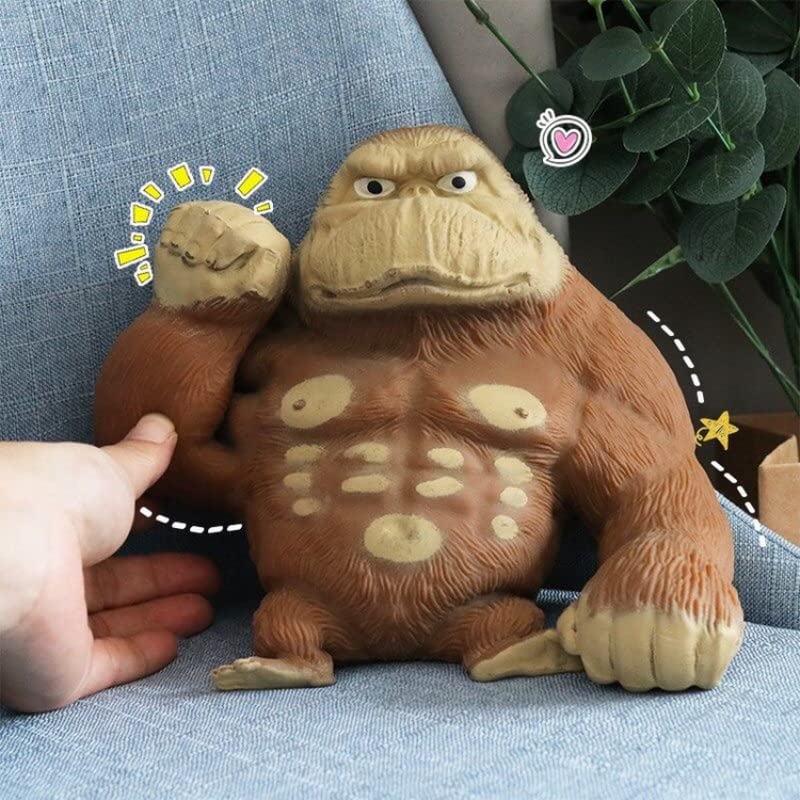 ARSZHORSVS Squishy Monkey Tiktok,Original Monkee,Squishy Gorilla,The Most Entertaining Toy That Will Decompress You Stress! (Medium)