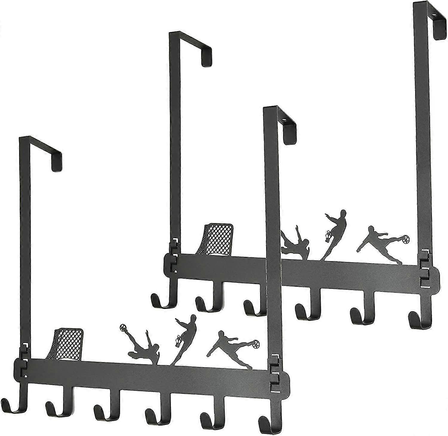 JOYHAPPST 2024 Coat Hooks 2pack,Door Hanger,Over Door Organizer with 6 Hooks,Hooks for Hanging,Hooks