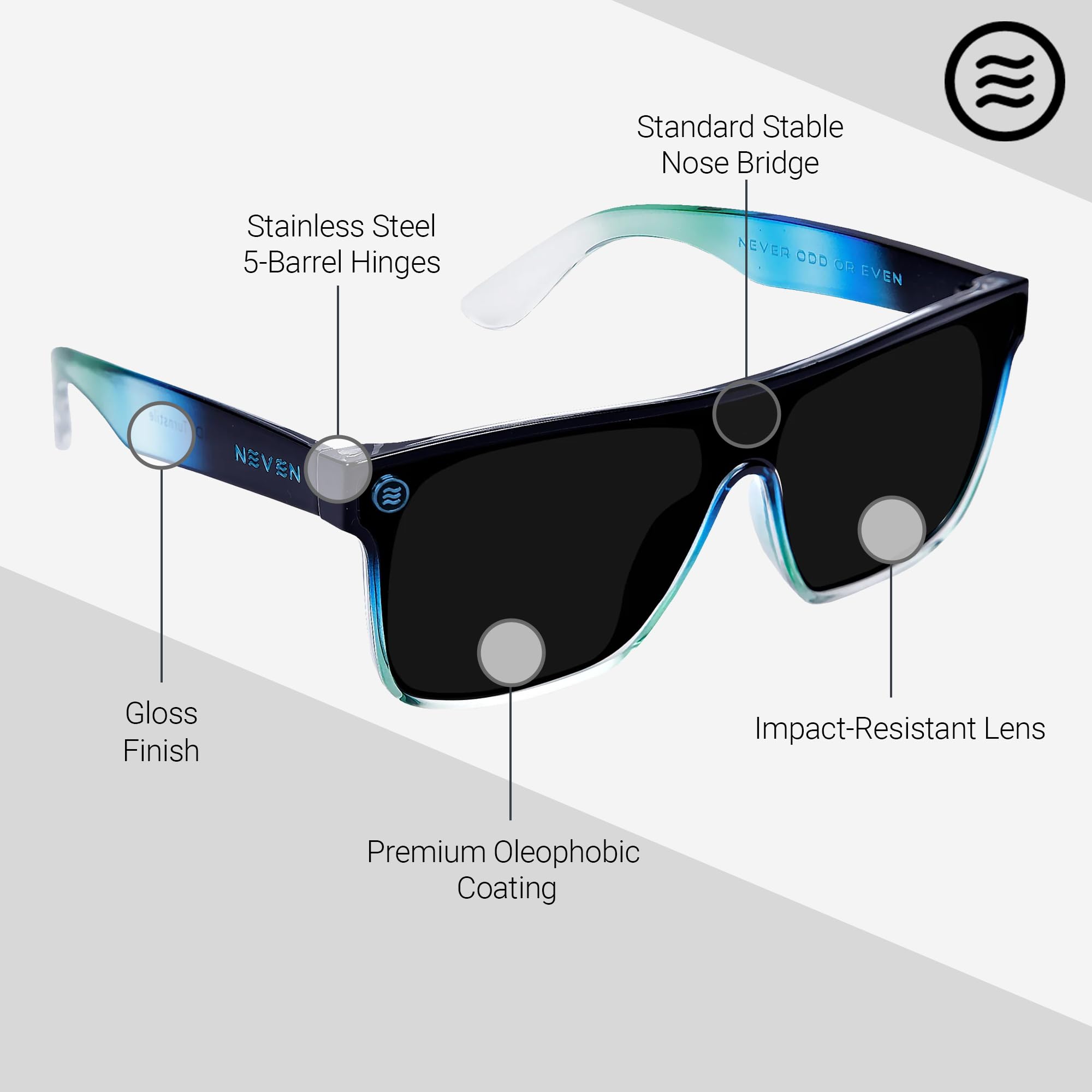 NEVEN Legend polaryzacyjne okulary robocze dla mężczyzn, stylowe okulary przeciwsłoneczne z osłoną boczną, okulary chroniące przed promieniowaniem UV, do użytku na zewnątrz