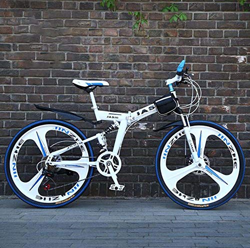 SWORDlimit Folding Mountain Bike for Adult Men and Women, High Carbon Steel Dual