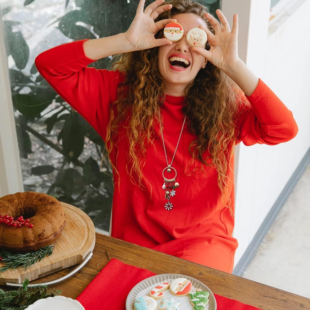 Madison Tyler Christmas Charm Jewelry Set for Women | Statement Christmas Snowball Snowman Snowflake | Bells Necklace | Dangle Silver Snowflake Earrings | Xmas Holiday Necklaces Gifts for Girls - Image 3