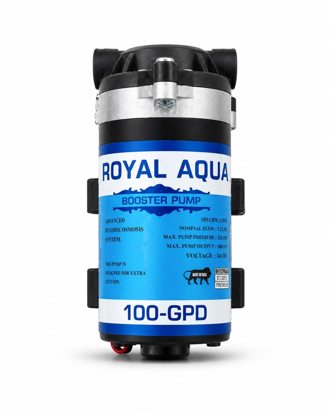 Royal.100 GPD RO Booster Pump 24V DC High Pressure Water Pump for RO Water Purifier | Silent Operation | 1.5 LPM Flow | 140 PSI Pressure | Durable Armature 36mm | Home & Commercial Use-image-40