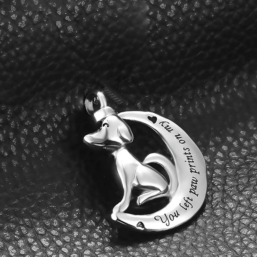 NanMuc Pet Dog Cremation Jewelry for Ashes Memorial Ash Jewelry Keepsake Cat Urn Pendants for Animal Ashes Necklace