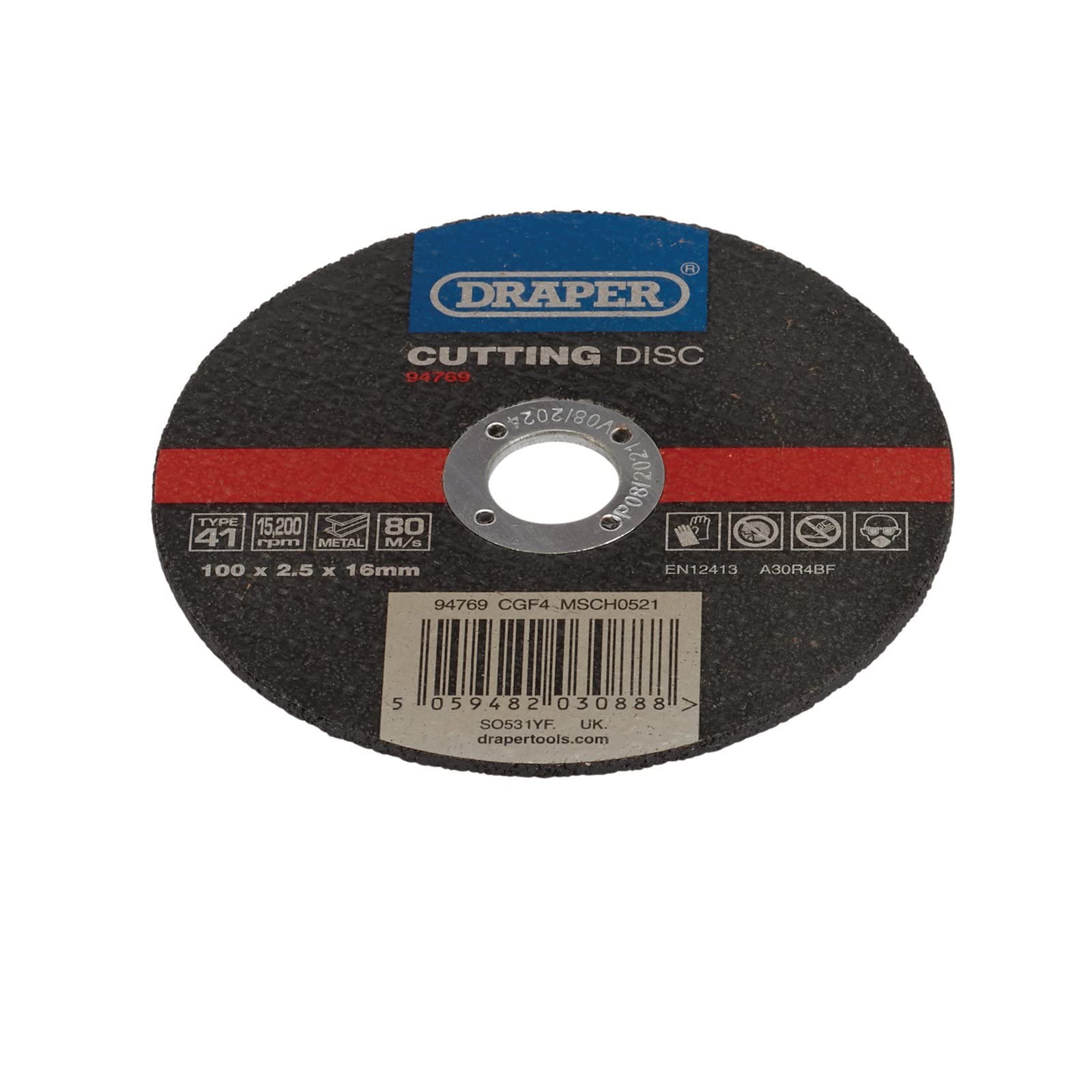 Draper 94769 Metal Cutting Disc 100 x 25 x 16mm