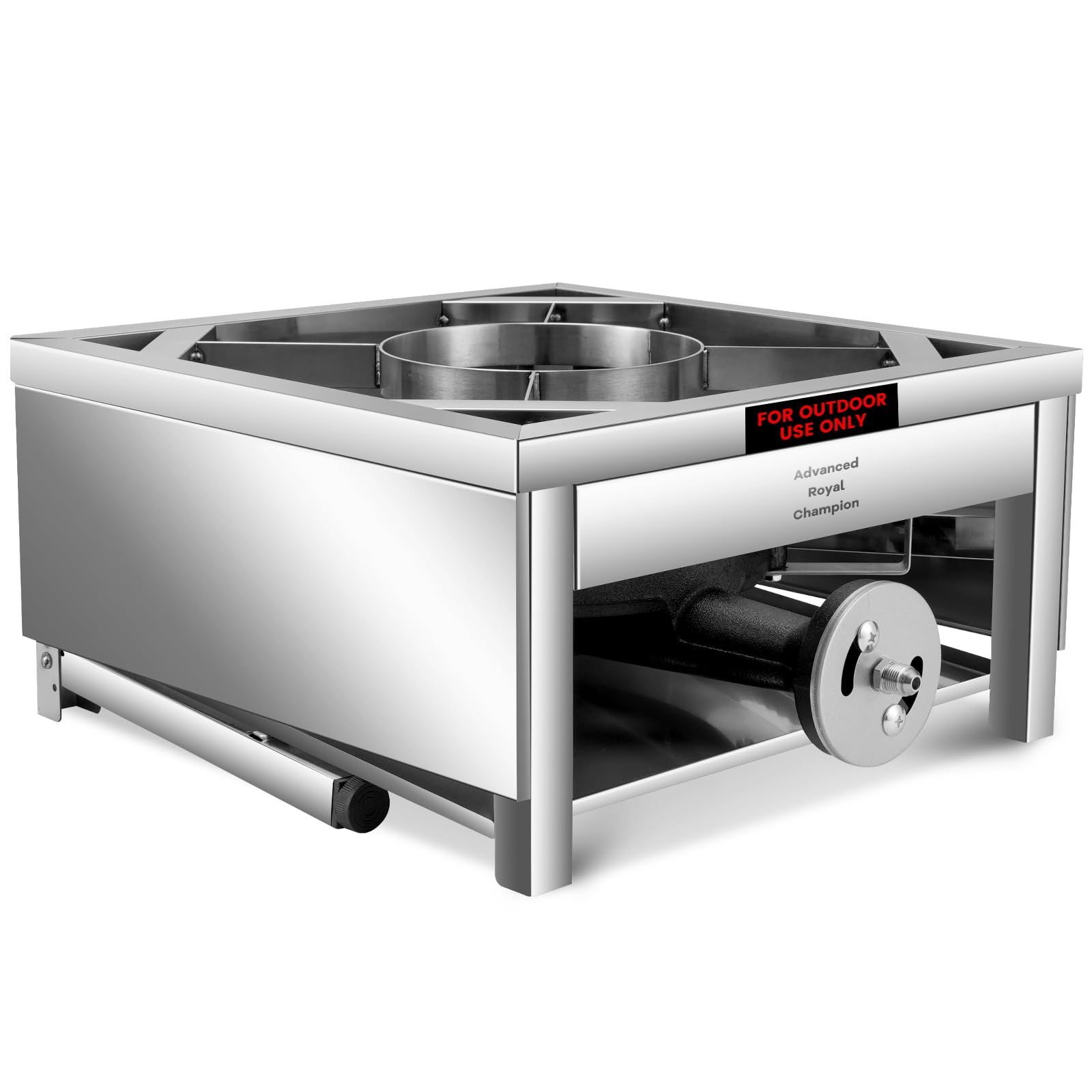 ARC - Quemador de propano de 200,000 BTU con patas plegables, cocina de gas de acero inoxidable resistente para freír pavo, hervir mariscos y elaborar cerveza casera, regulador de alta presión de 20