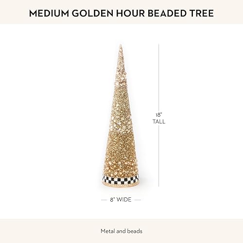 Miniatura 4 de MACKENZIE-CHILDS Golden Hour - Árbol de Navidad con cuentas, decoración de Navidad de mesa, tamaño mediano