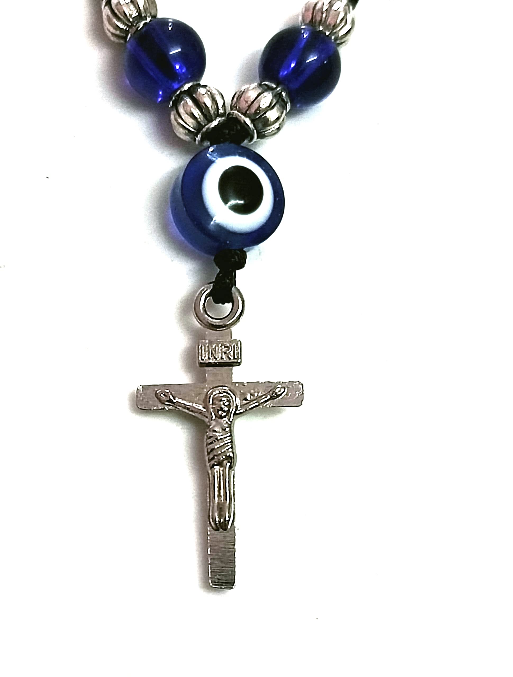 Holy Auspicious Christianity Cross With Evil eye Protection Pendant Amulet For Men And Women