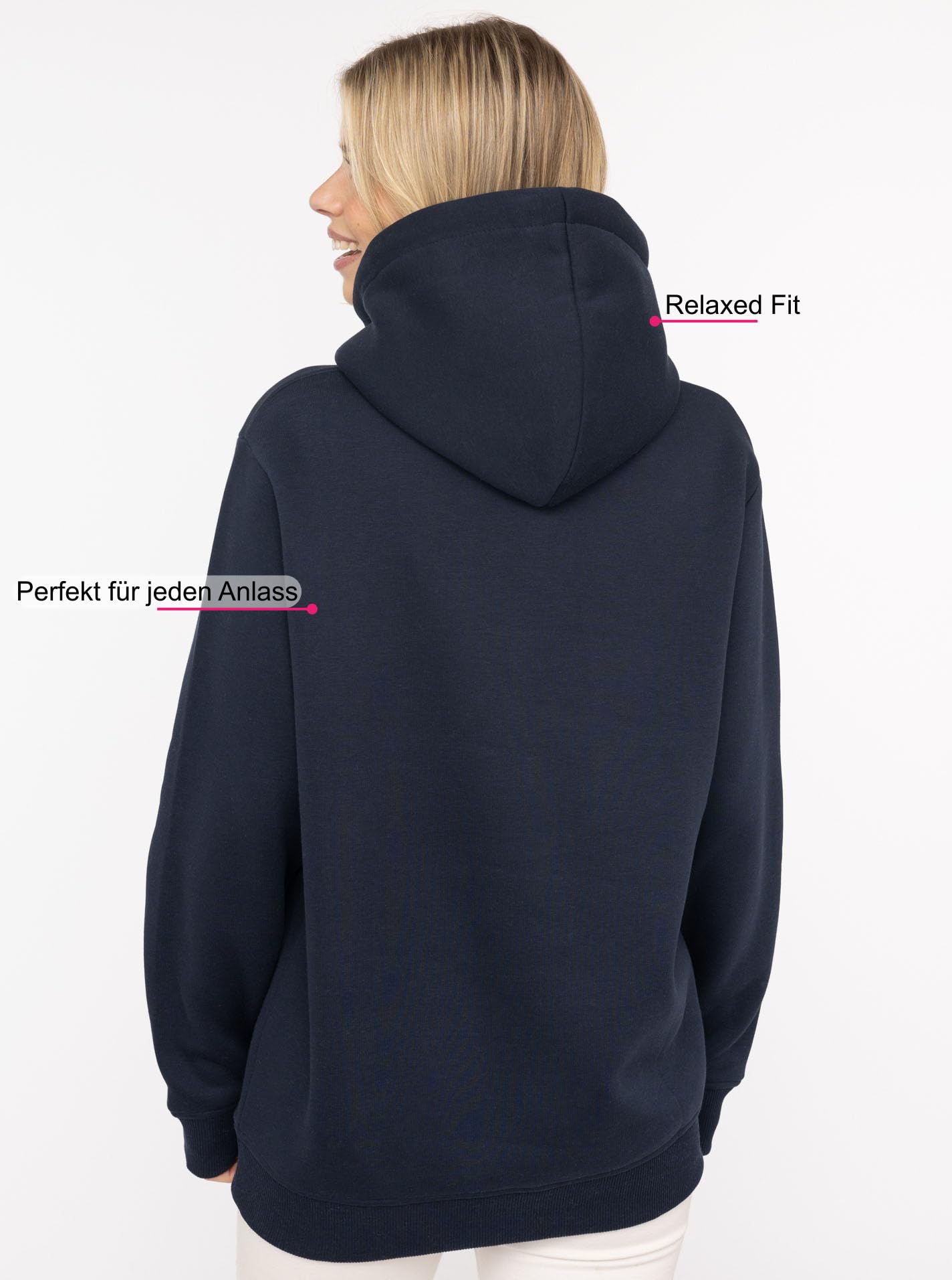 Zwillingsherz Damen Hoodie mit Kapuze – Kuscheliger Oversize Kapuzenpullover – Weicher Sweatshirt Pullover für Frauen Aufdruck – Stylischer Look für Frühling, Herbst & Winter – Loungewear Mode Herzen