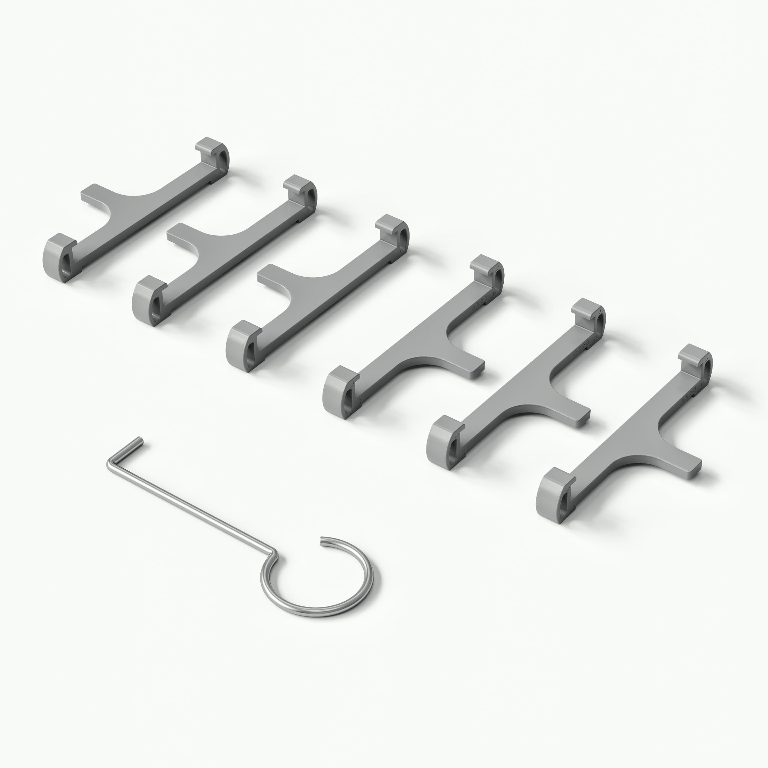 Neodrain 7020 Clip, Tile Tray Supporter, Grey Plastic Clips ONLY 18.24.28.32.36.48.60.72 inch Tile-Insert Shower Drain,with Lifting Hook -6 PCS