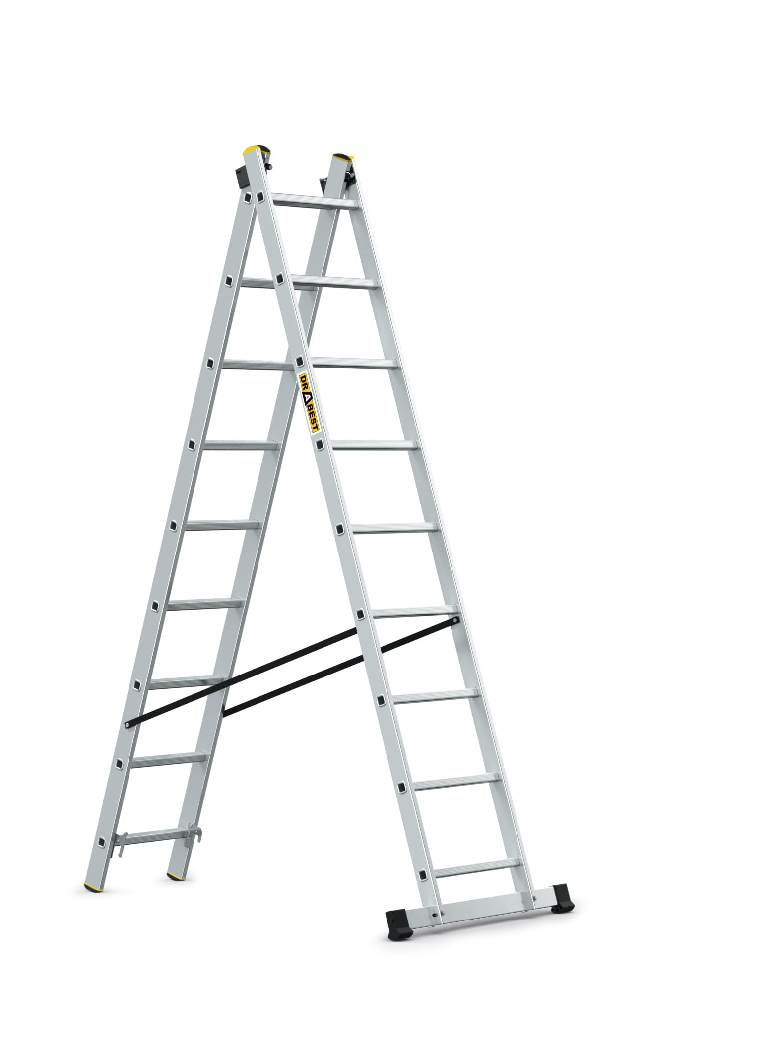 Drabest Professional Multi-functional Ladder 2x9 - Aluminium - 28 inch