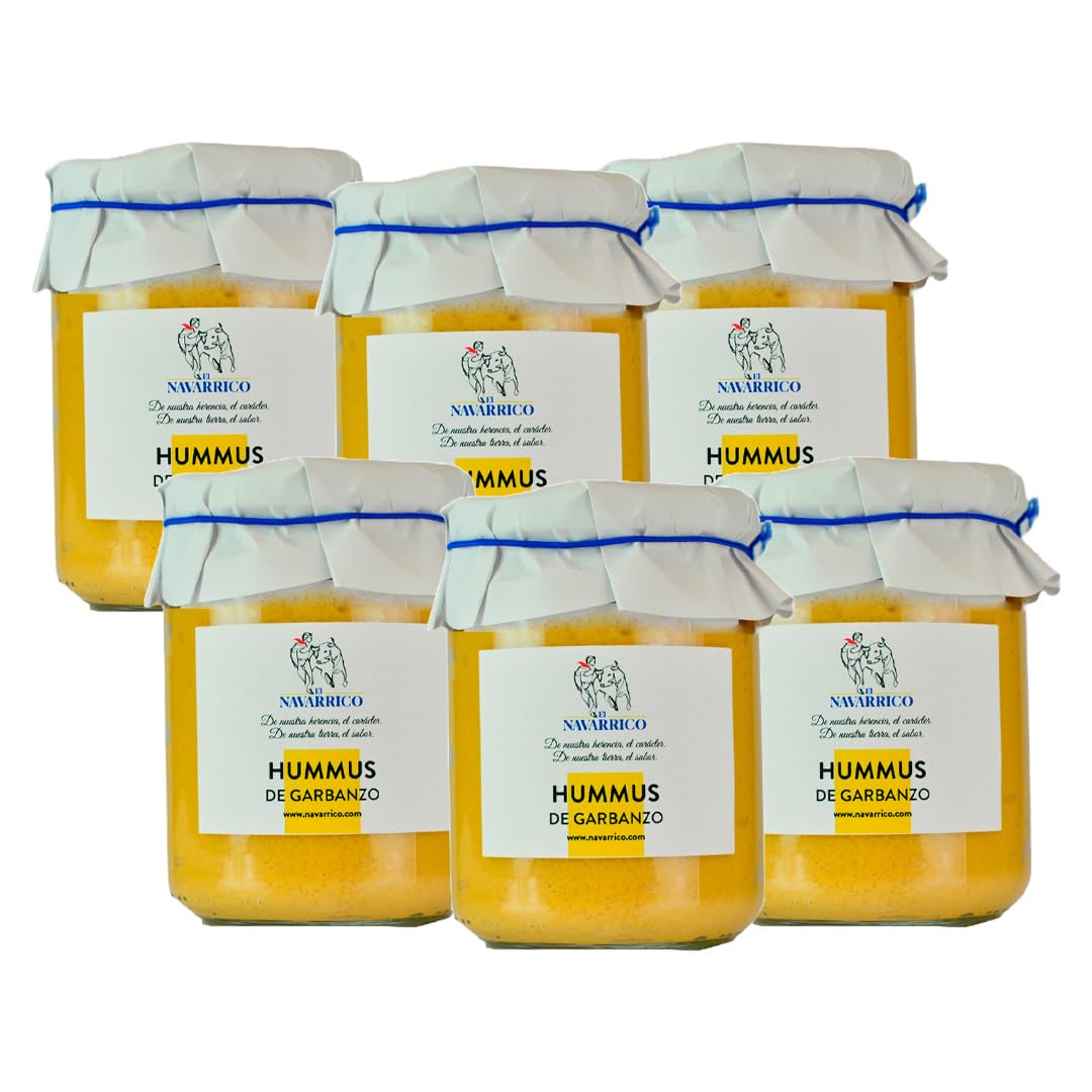 El Navarrico Hummus de Garbanzos Pack 6 x 400 g Vegano Natural