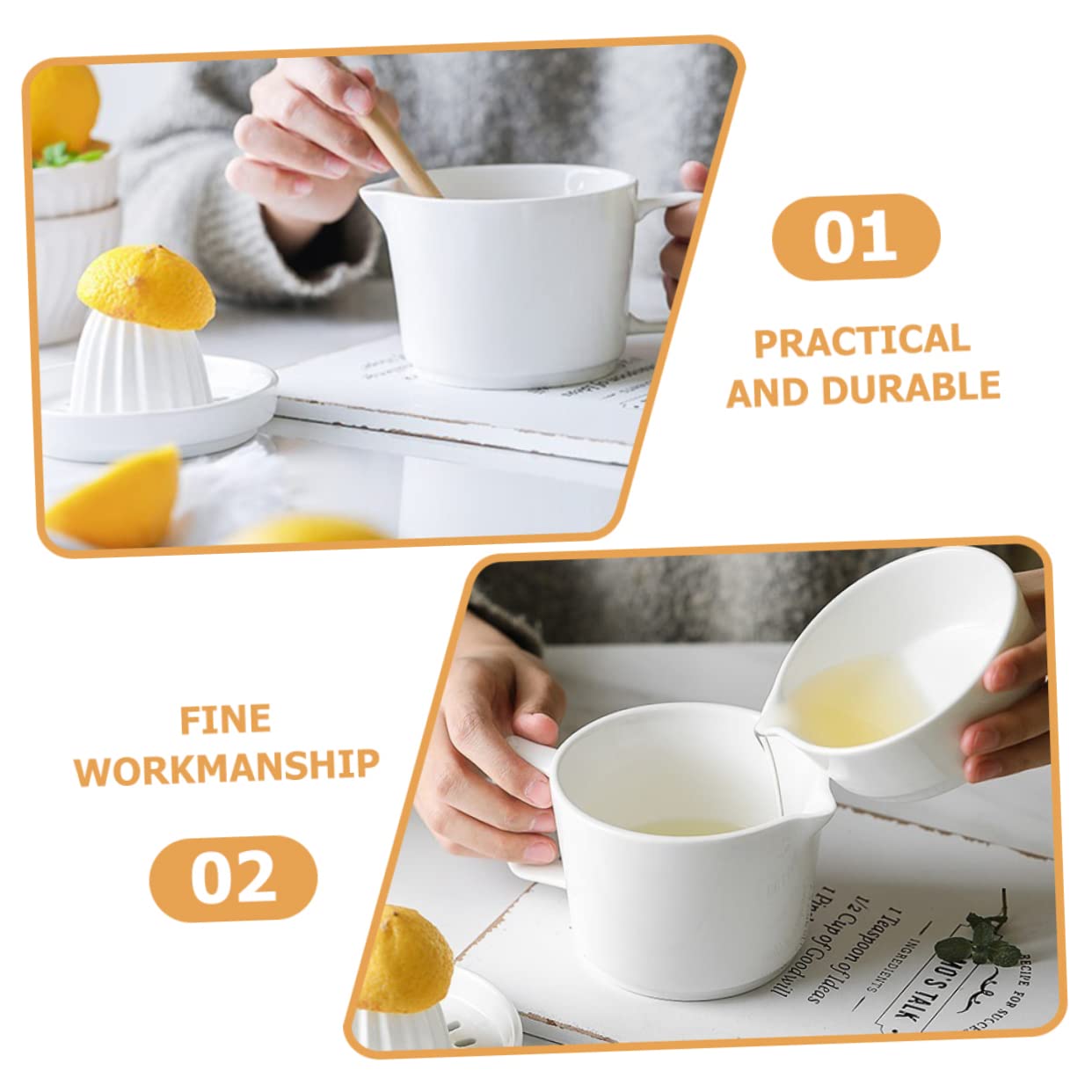 Spremiagrumi Bianco Manuale in Ceramica per Agrumi e Limoni