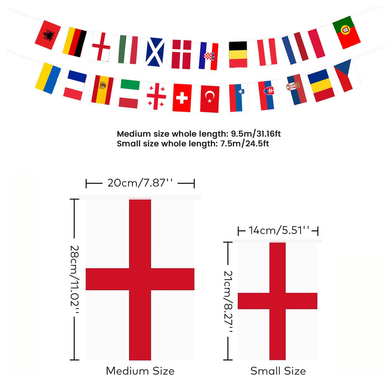 EM Flags Bunting for Euro Football 2024 - Image 4
