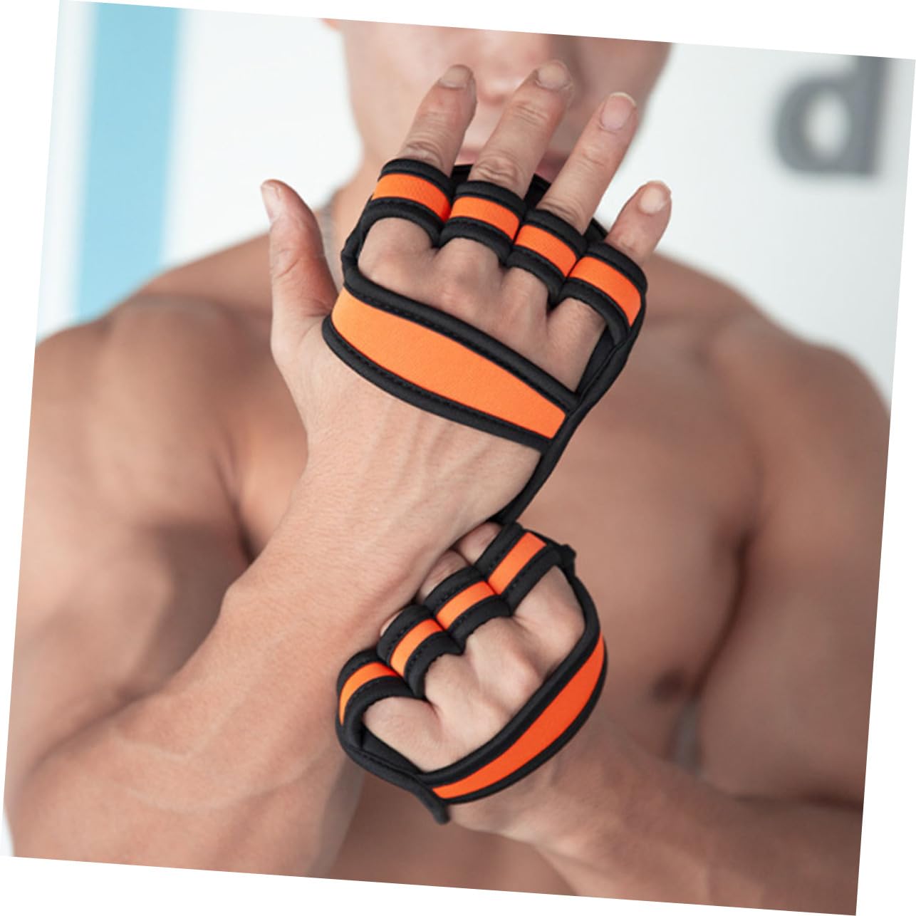 UKCOCO Guantes de Levantamiento de Antideslizantes Transpirables y Cómodos para Entrenamiento Gimnasio para Hombres y Mujeres Dedos Abiertos para Agarre y Flexibilidad
