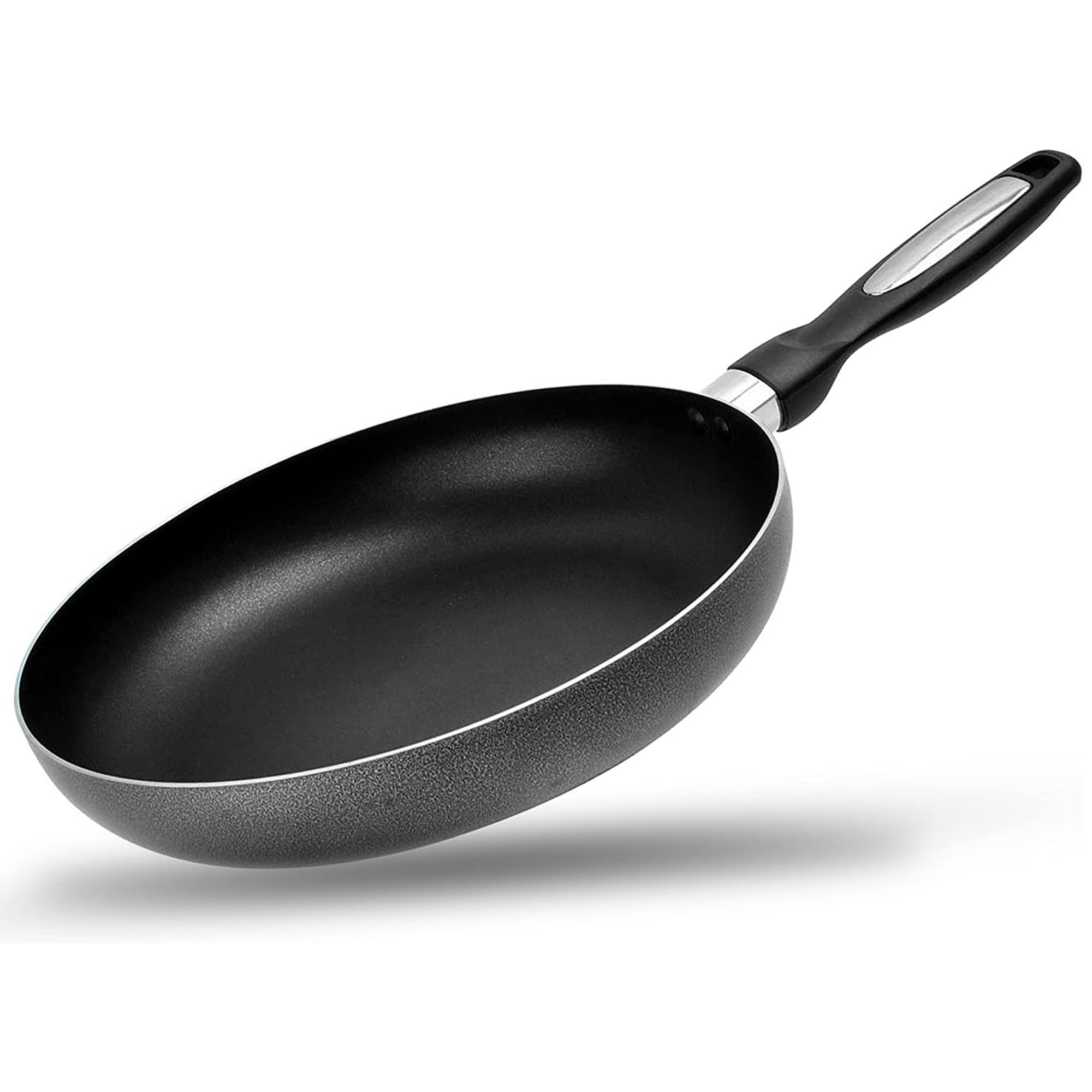 Alpine Cuisine Aluminum Fry Pan 9 5 Inch Nonstick Coating Gray Frying Pans Nonstick for Stove with Stay