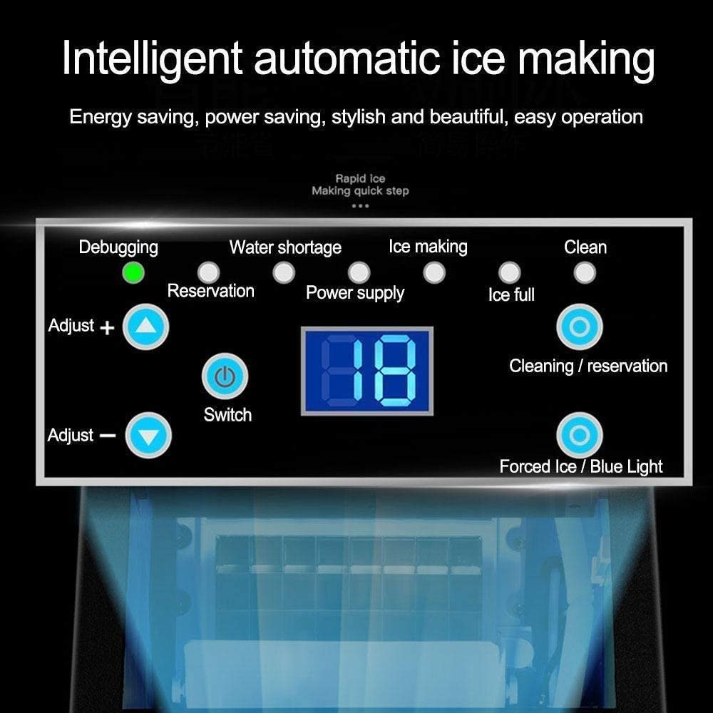 Czczc Ice Cube Maker Ice Maker Machine Countertop, Ice Maker Commercial, 132 Lbs/24h Portable Compact Ice Cube Maker on Fridge.com - View 4
