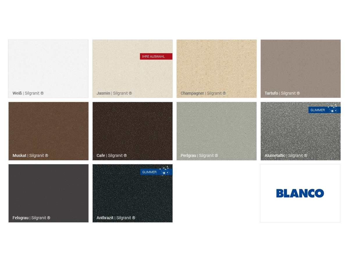 BLANCO 516679 Küchenspüle Zia 9, Silgranit PuraDur, Jasmin