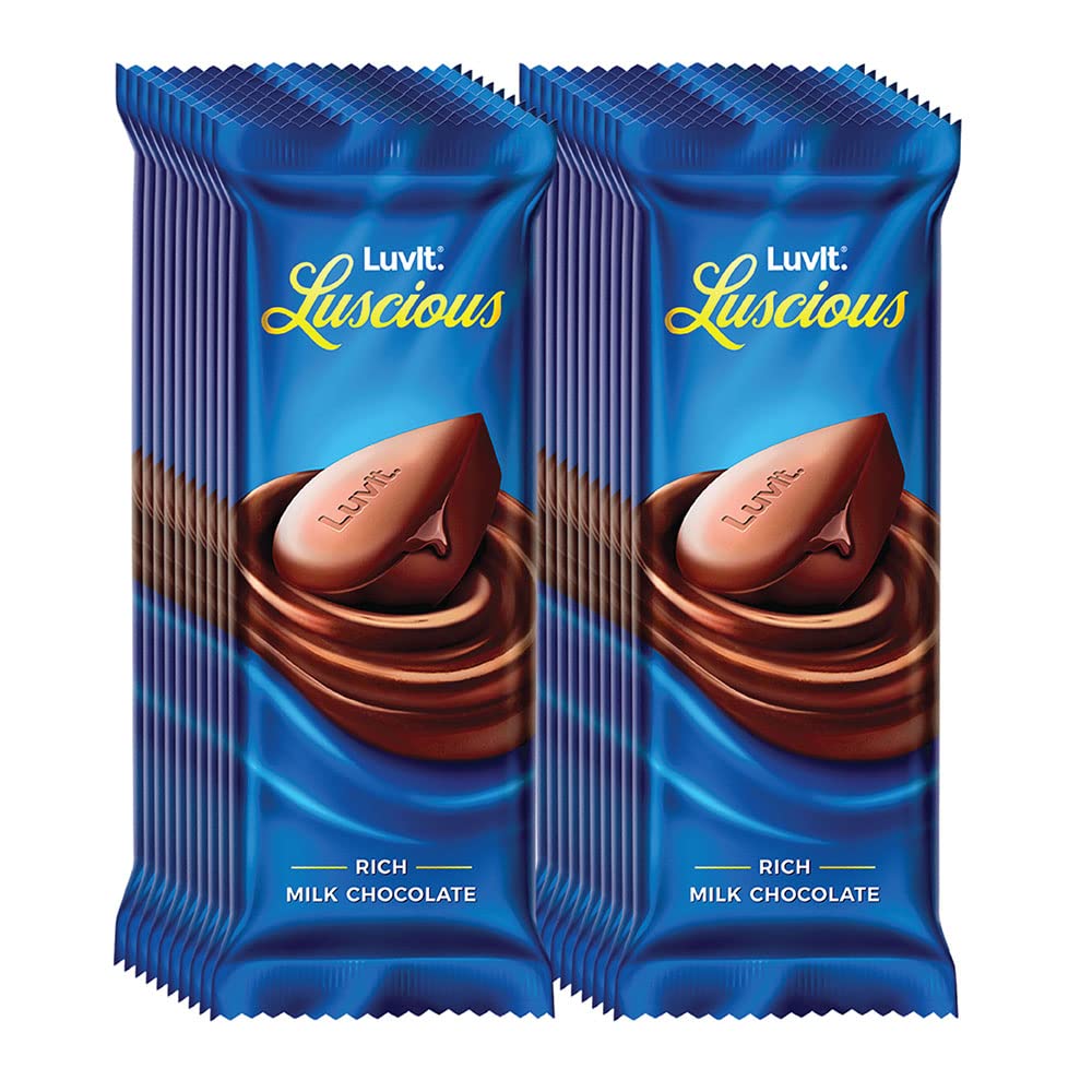 LuvIt. Luscious Milk Chocolate Bars | Multipack | Deliciously Smooth | Pack of 20-50gm Each (B09LVX4CNJ) Amazon Price History, Amazon Price Tracker