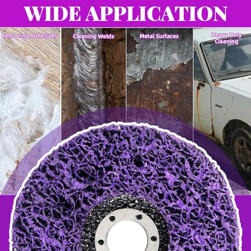 Lot de 7 disques décapage violets 125mm finition soignée