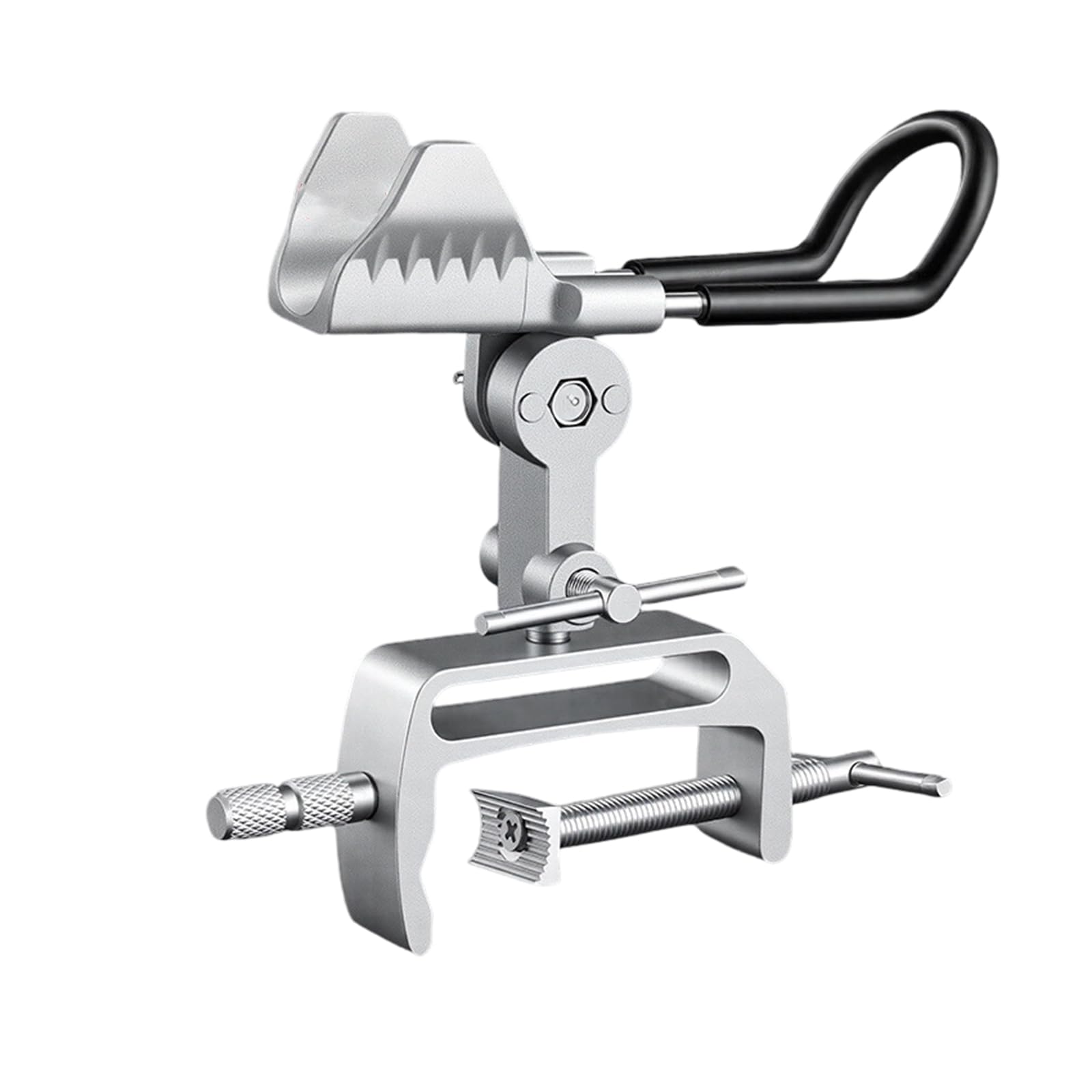QIAOLIDA Sturdy Aluminum Fishing Rod Holder For Boats Featuring Complete Rotation And Adjustable Clamp
