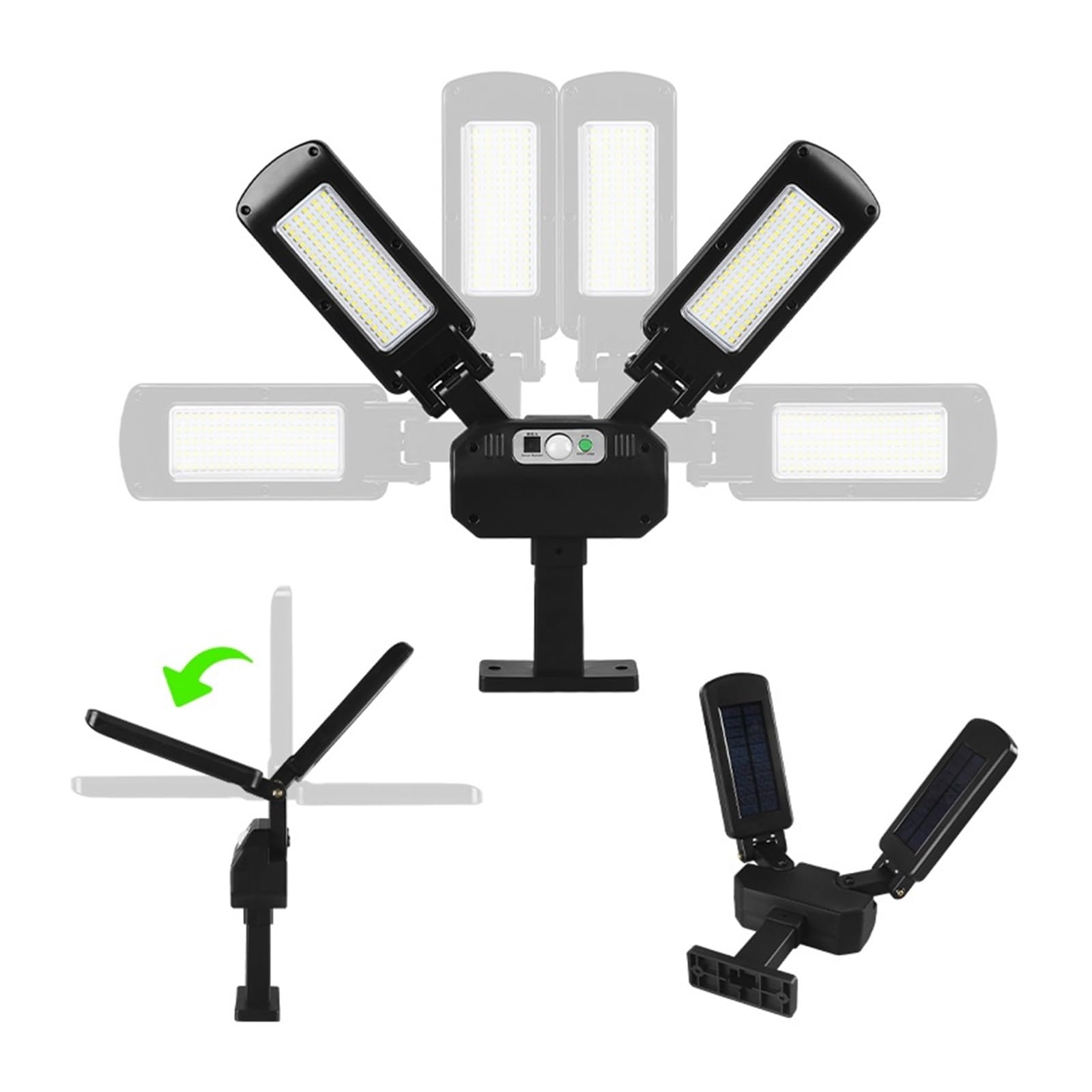 Lampy Solarne ZewnęTrzne, Solar Street Light Zewnętrzna lampa ścienna z 3 trybami Wodoodporny czujnik ruchu PIR Oświetlenie bezpieczeństwa do ogrodu Patio Garaż werandy Bardzo Szeroki KąT śWiecenia(11