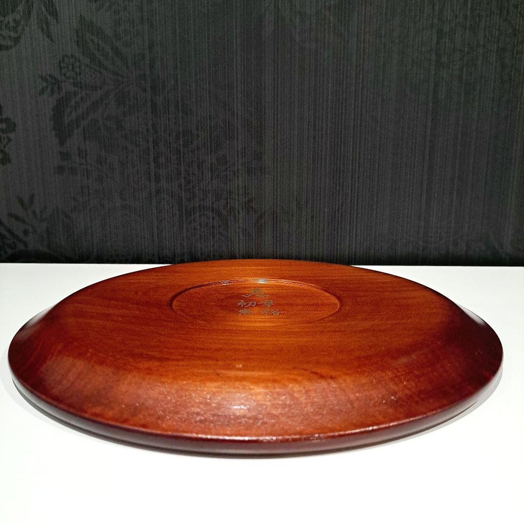 Amazon.co.jp: 天然木 漆器 トレー 和盆 お盆 丸盆 : Home & Kitchen