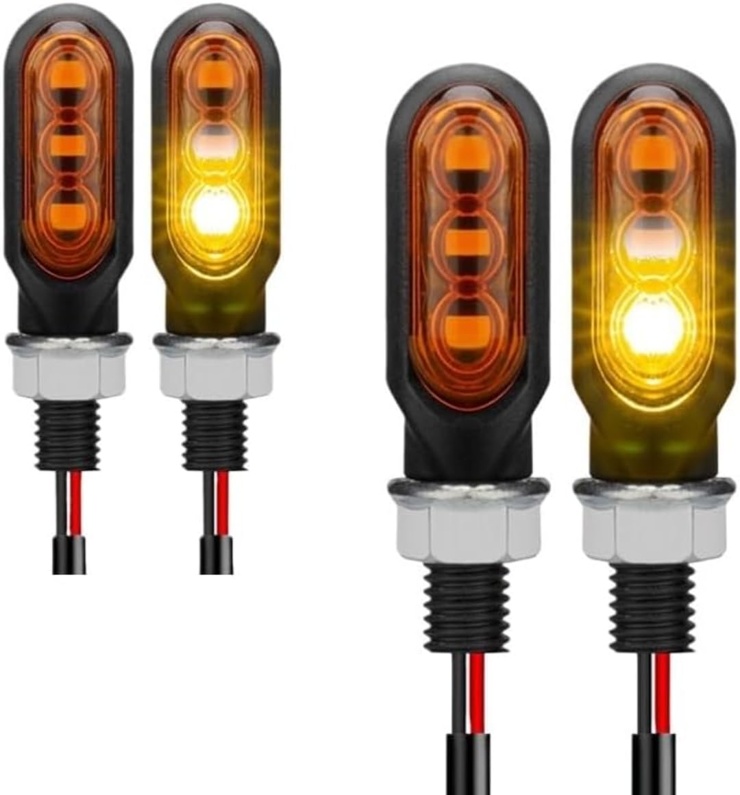 Generic Mini uniwersalne wskaźniki Światła motocyklowe LED Lampa sekwencyjna kierunkowskazów Światło do jazdy dziennej 12 V 10 mm Moto Flasher Lampa kierunkowskazów