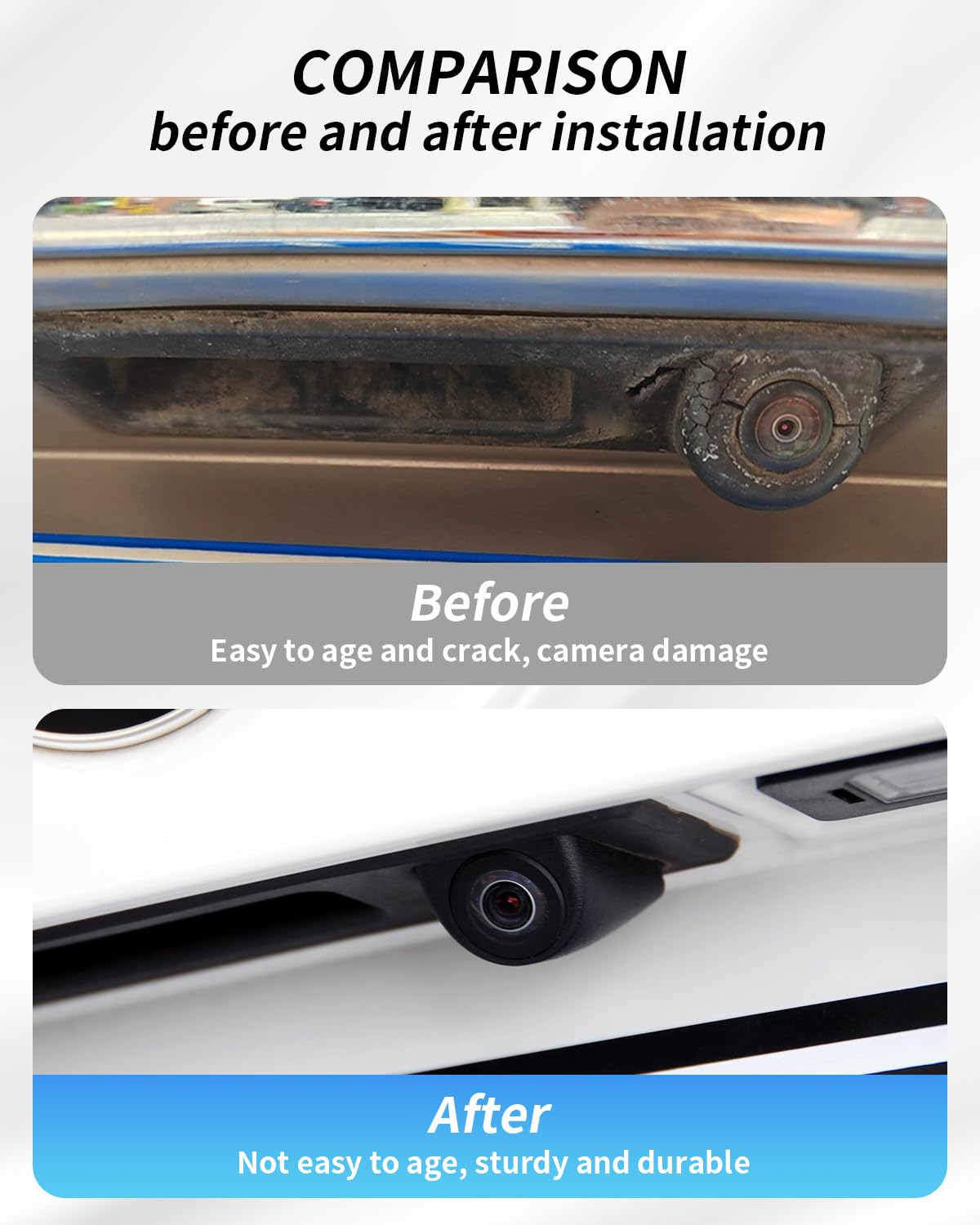 Maniglia del Bagagliaio dell'Interruttore della Porta Posteriore per BMW Serie 2 3 4 5 X3 M3 M4 F10 F30 F25 F22 F15 F32 F36 (Con Fotocamera), Nero