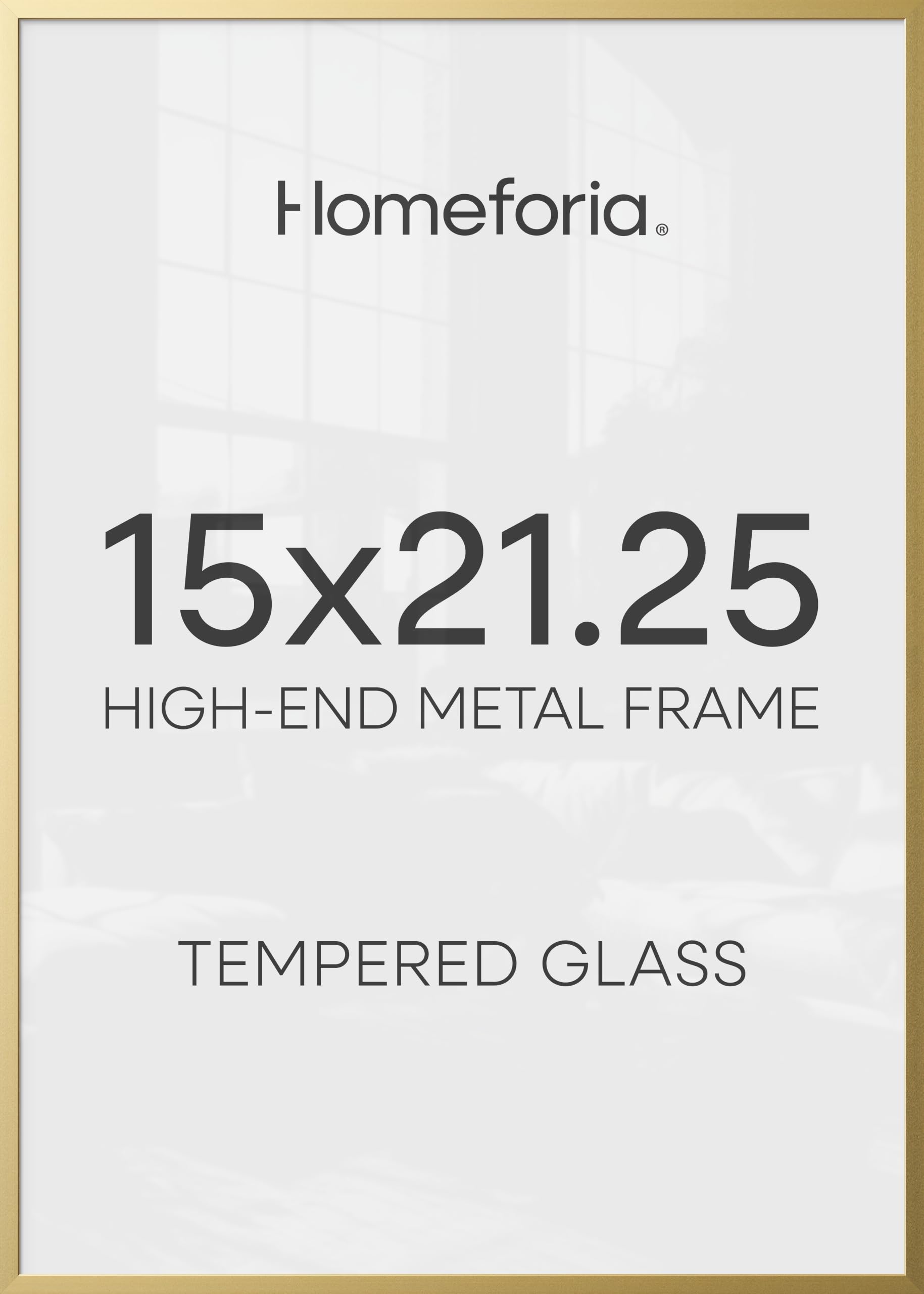 Homeforia 15x21.25 Gold Puzzle Picture Frame, High-End Metal, Glass