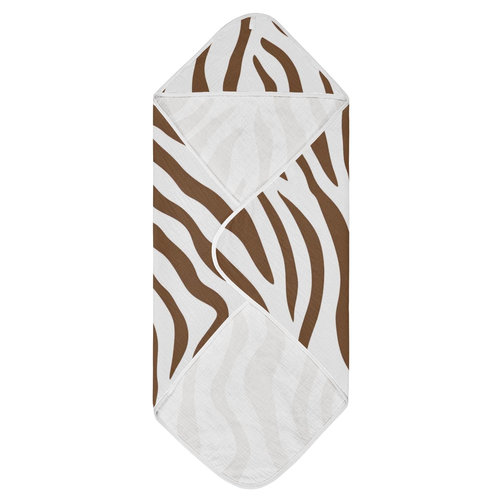 PaChyLuu Zebra Texture Baby Hooded Towel Soft Cotton Baby Towels Ultra Absorbent Bath Towel for Babies Boys Girls, 35x35 Inch