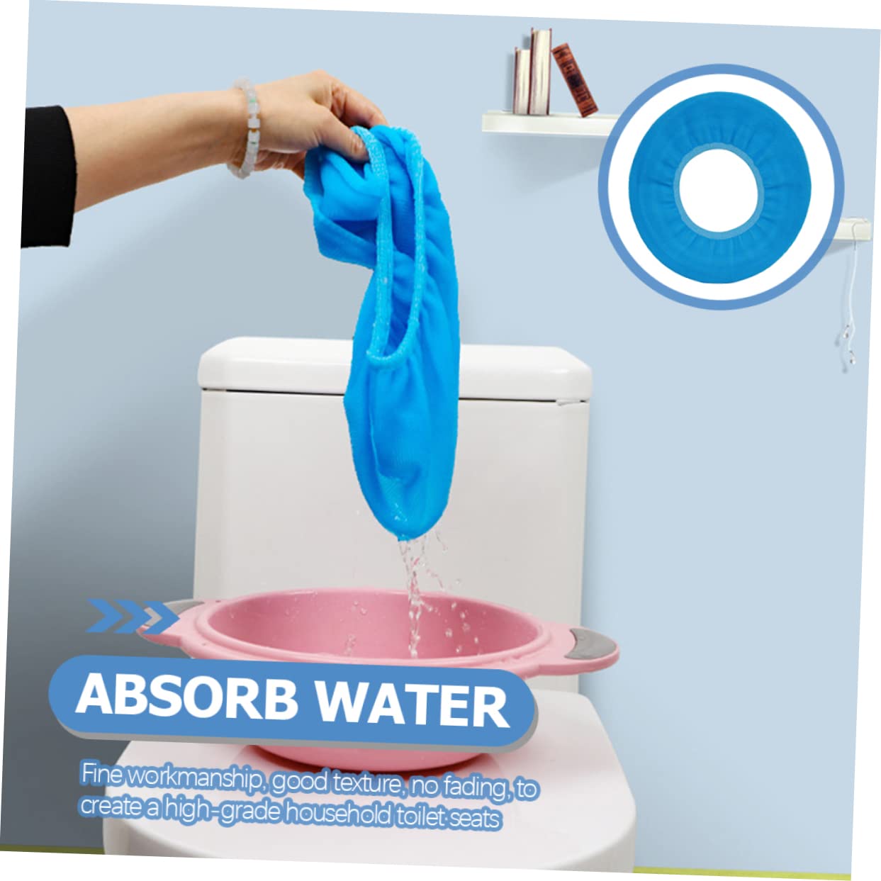 FELTECHELECTR 8pcs Disposable Toilet Seat Covers Thickened Comfortable Waterproof for Hospital Hotel Office Restroom