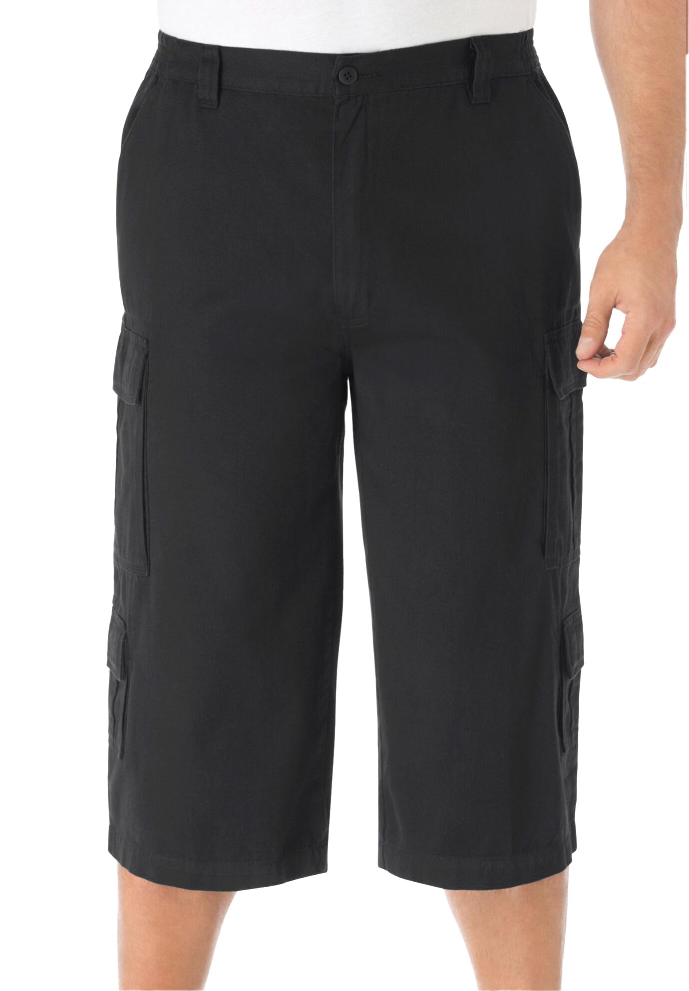 KingSize Men's Big & Tall 17" Side Elastic Cargo Shorts