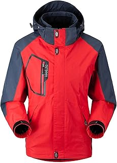 YCBMINGCAN Rain Jacket Men's Waterproof Breathable with Hood Rain Poncho Lightweight 3-in-1 Multi-Purpose Men's Summer Rainwear for Cyclists, Camping, Outdoor Trekking, Men's Raincoat Hiking