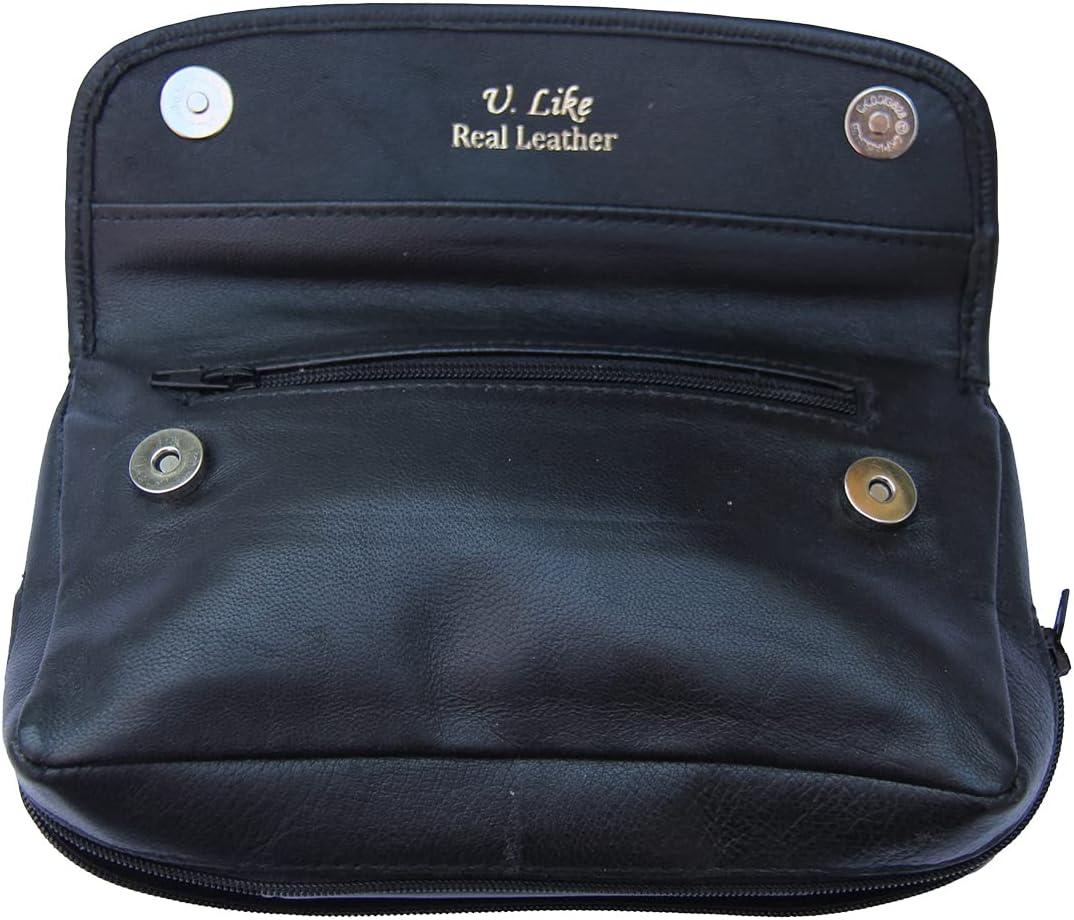 Tobacco Combination Pouch/case For 2 Smoking Pipes & Tobacco smoking Accessories in Real Genuine Leather