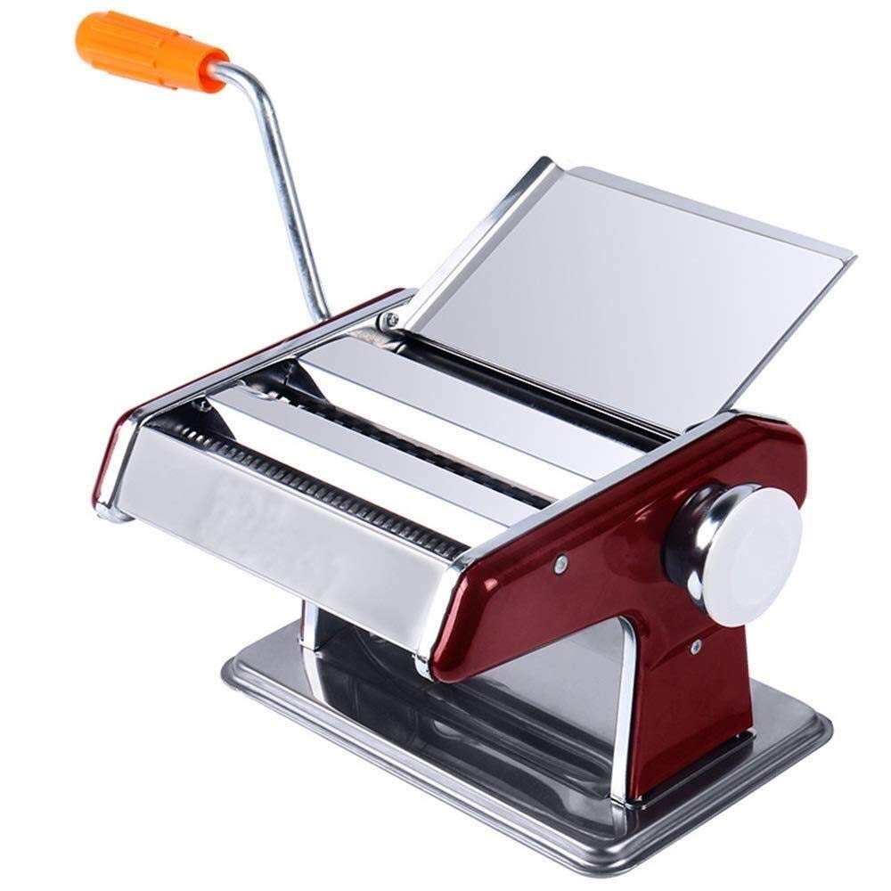 Sjdopulse Black Noodle Maker, Delicate Pasta Maker Pasta Maker Machine Stainless Steel Pasta Roller Machine Manual Noodle Maker Pasta Cutters 6 Adjustable Thickness Settings Perfect For Spaghetti Lasagna