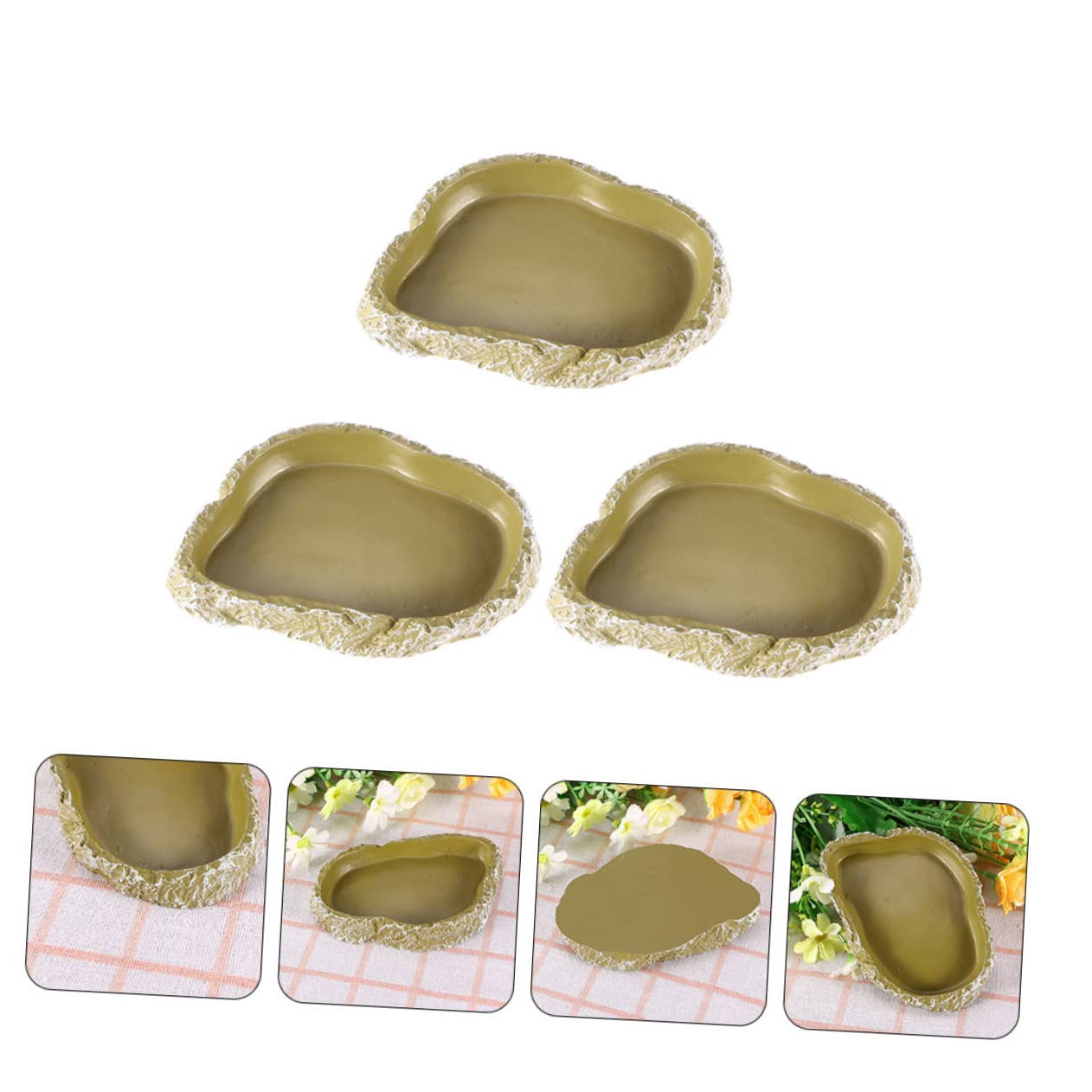 Cuenco de agua para reptiles Cuenco for alimentación de reptiles, 6 piezas, cuenco for reptiles, cuenco for comida de tortuga, cuenco for reptiles, comedero for reptiles, cuenco for alimentación de to