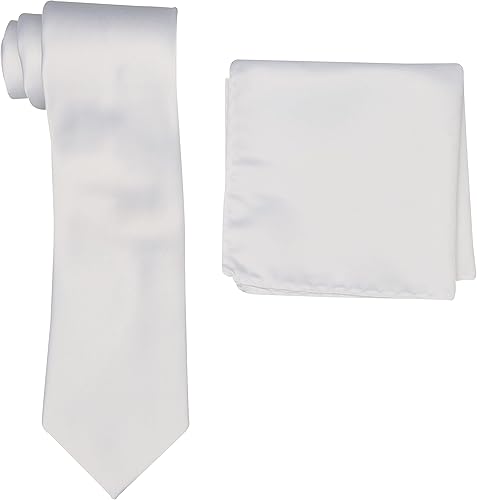 Stacy Adams Conjunto de corbata de satén liso para hombre